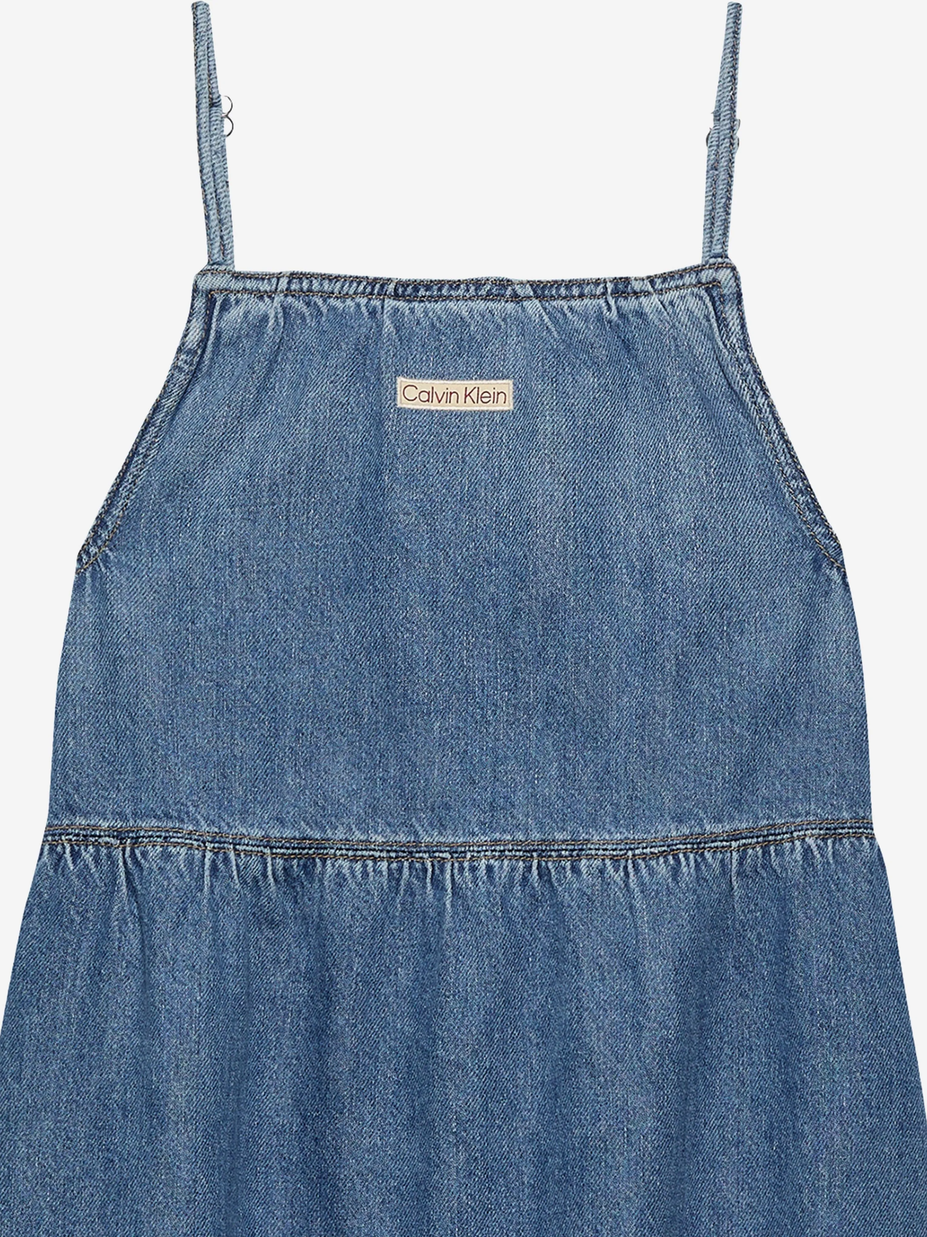 Girls Denim Dress in Blue