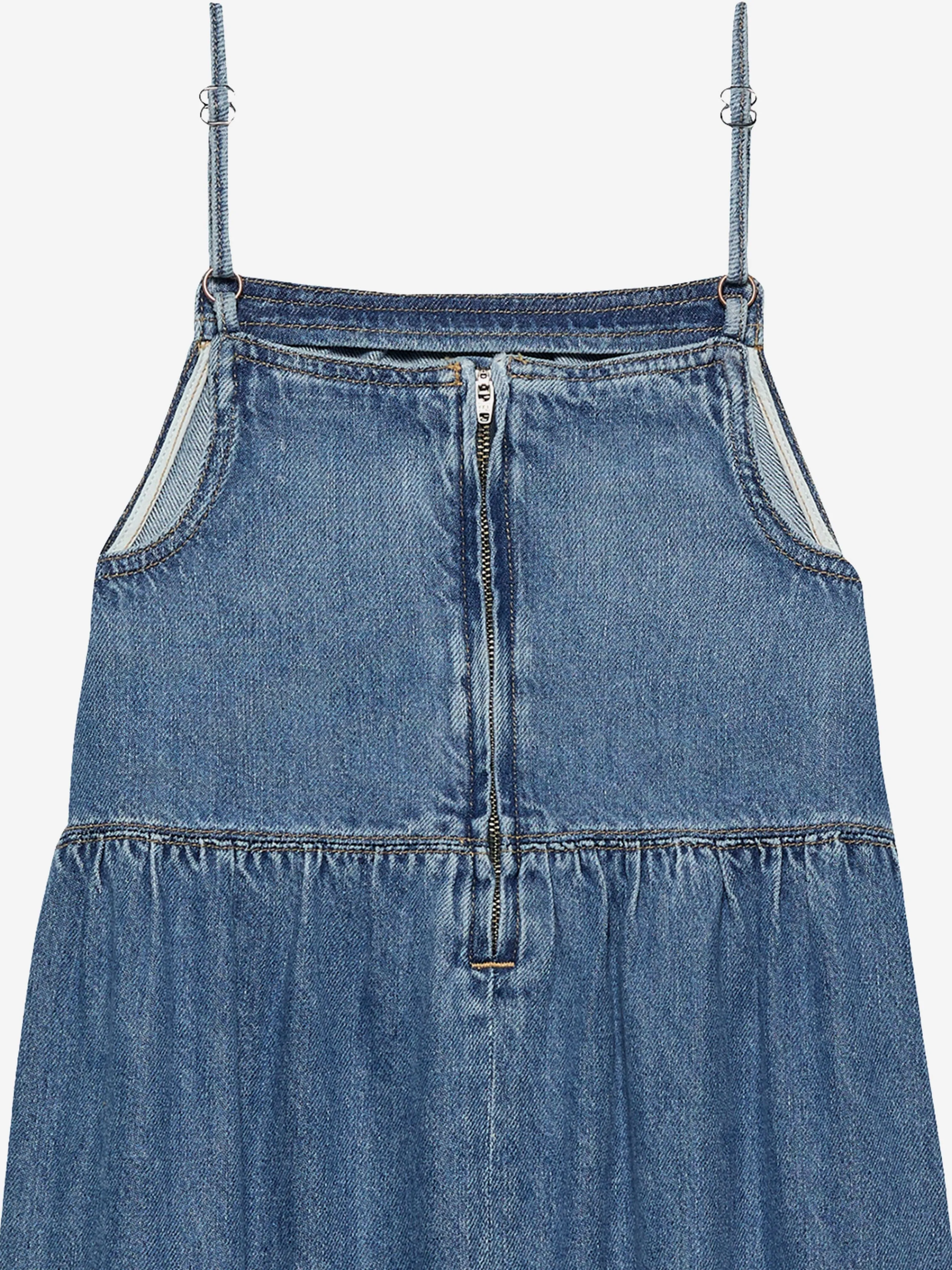 Girls Denim Dress in Blue