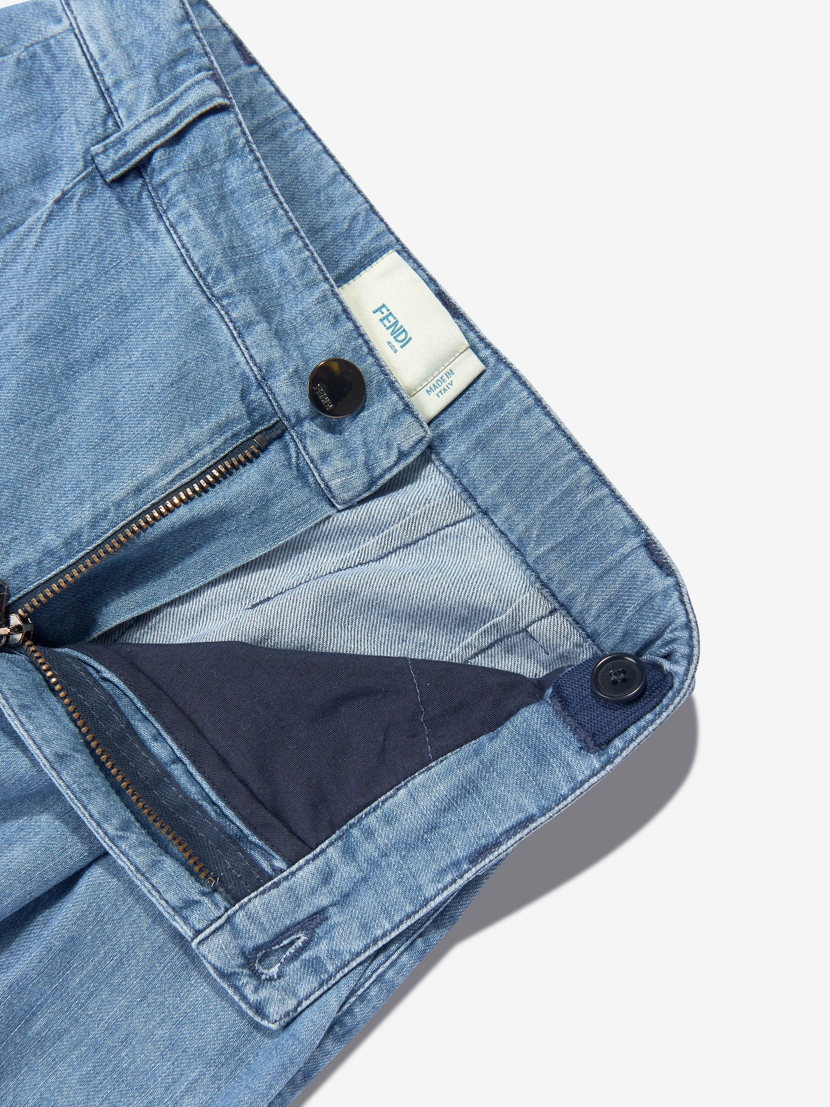Girls Denim Wide Leg Jeans in Blue