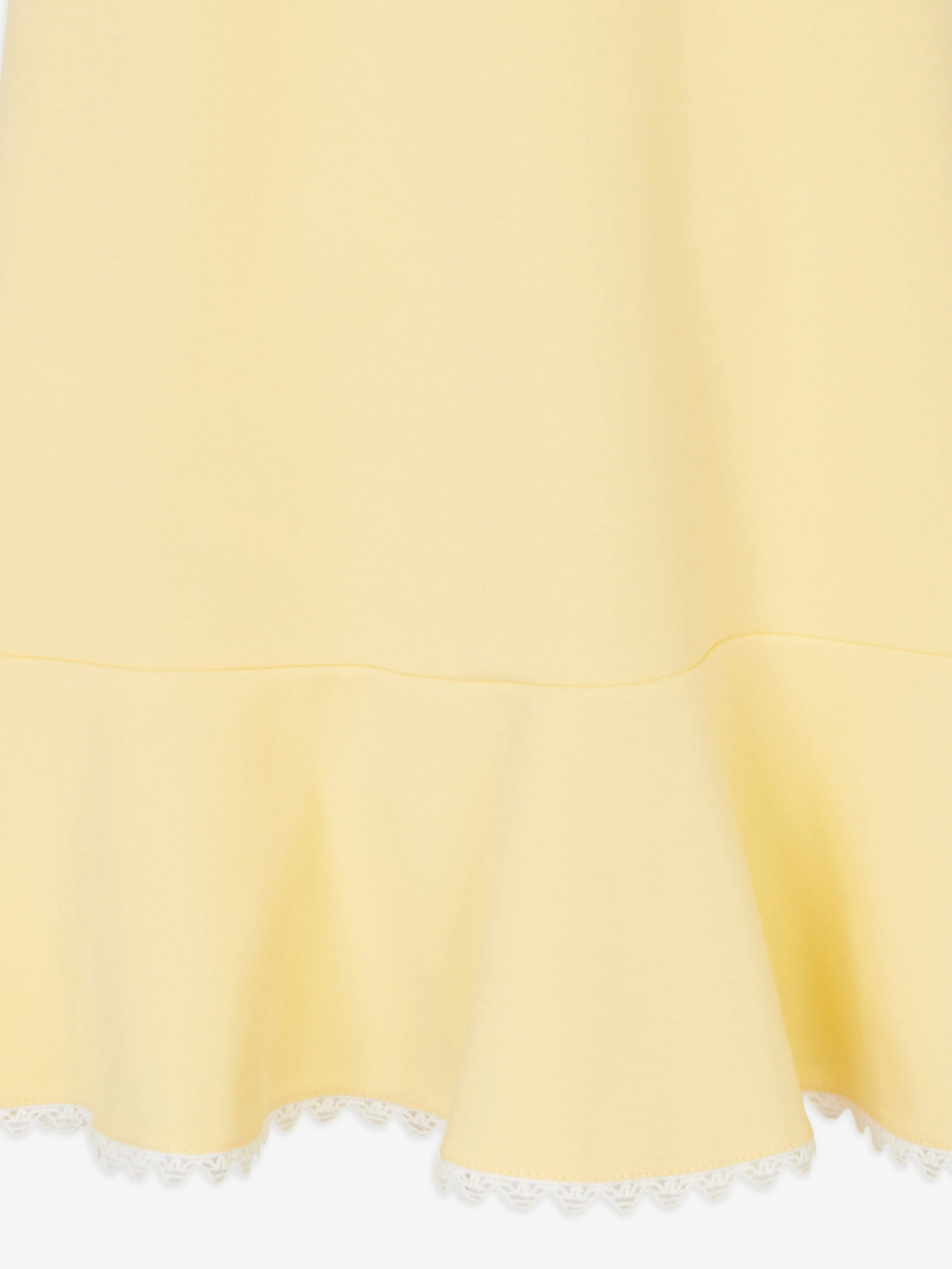 Girls Embroidered Jersey Dress in Yellow