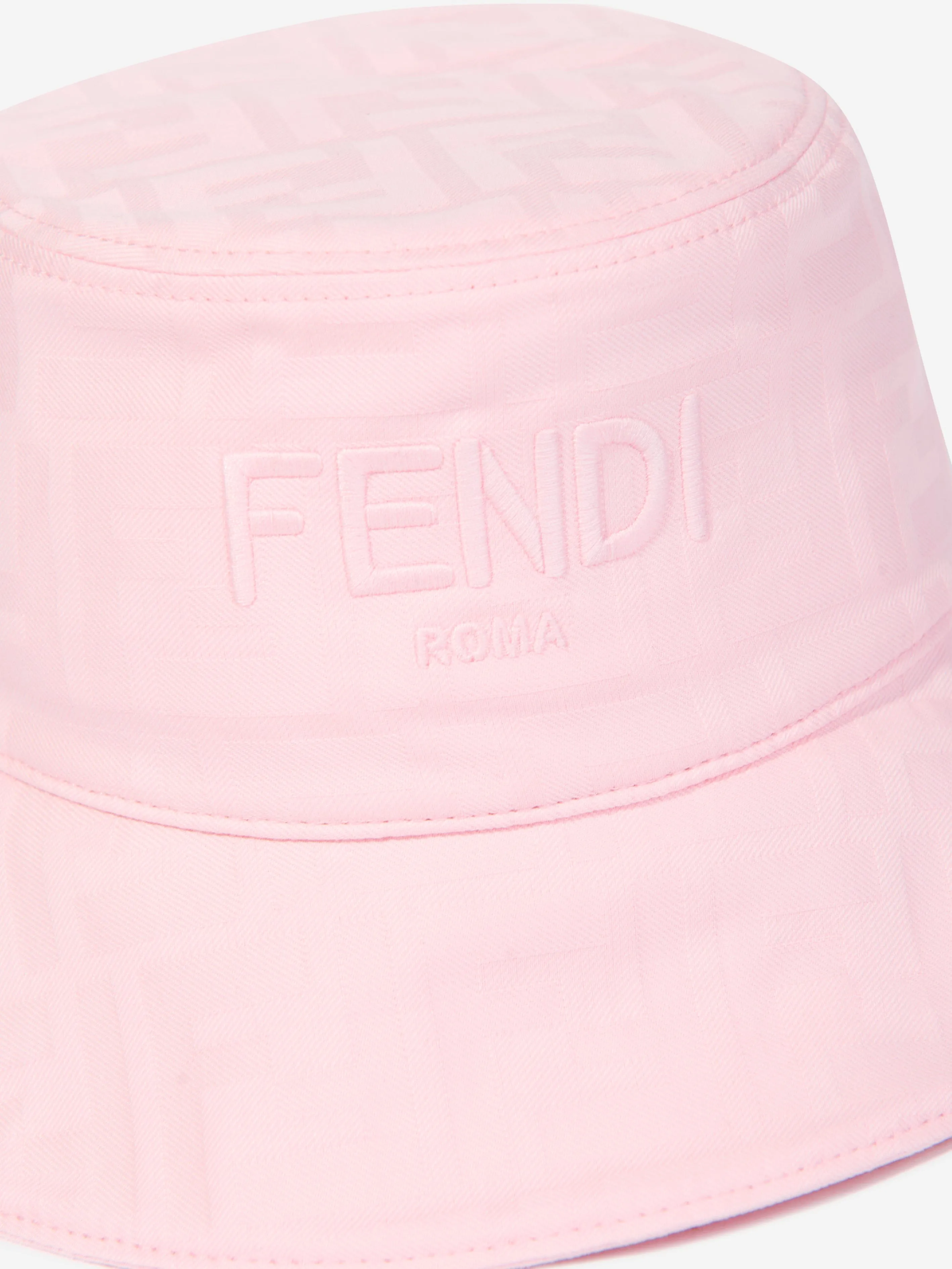 Girls FF Jaquard Logo Bucket Hat in Pink