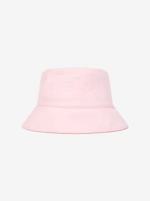 Girls FF Jaquard Logo Bucket Hat in Pink