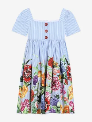Girls Floral Print Dress in Multicolour