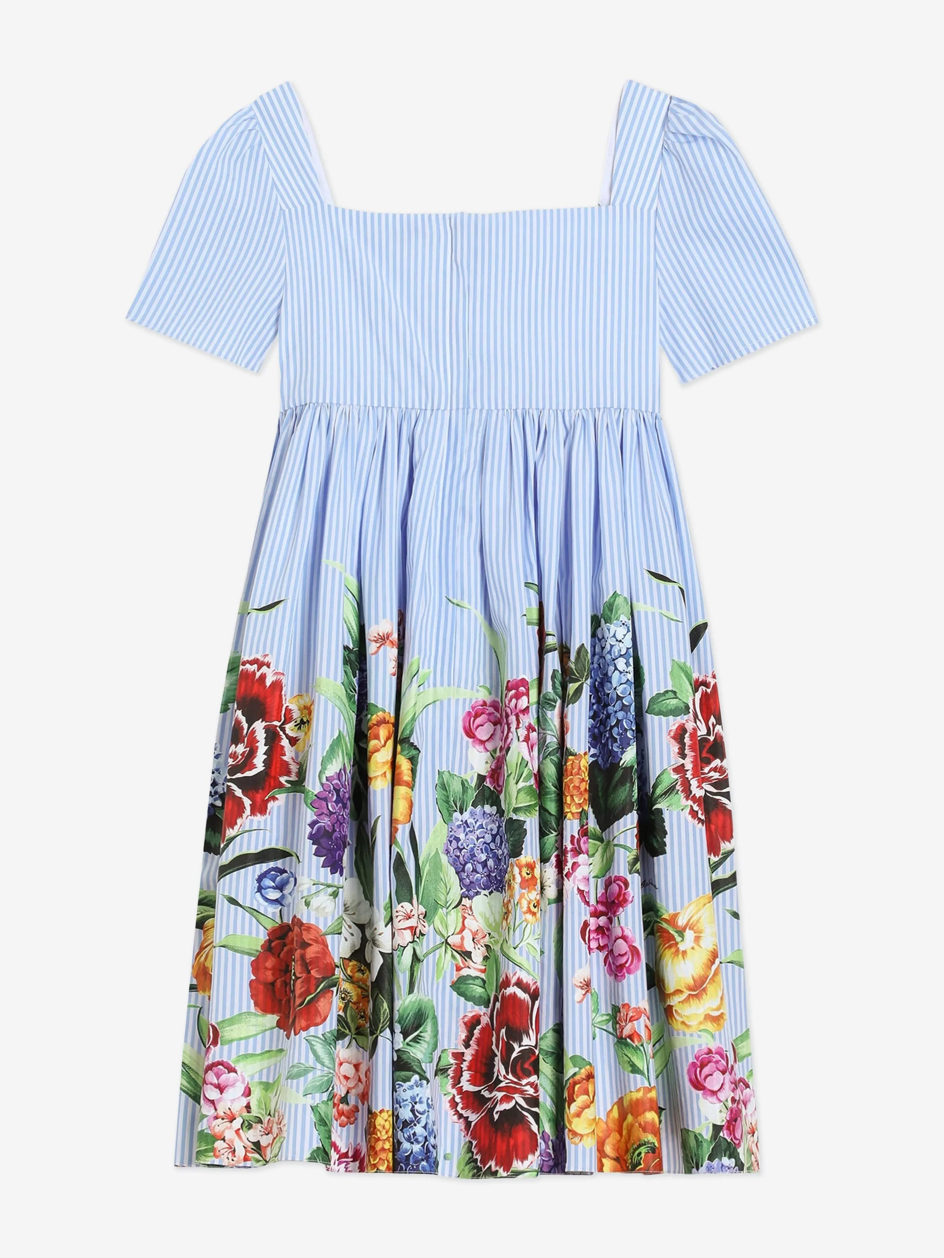Girls Floral Print Dress in Multicolour