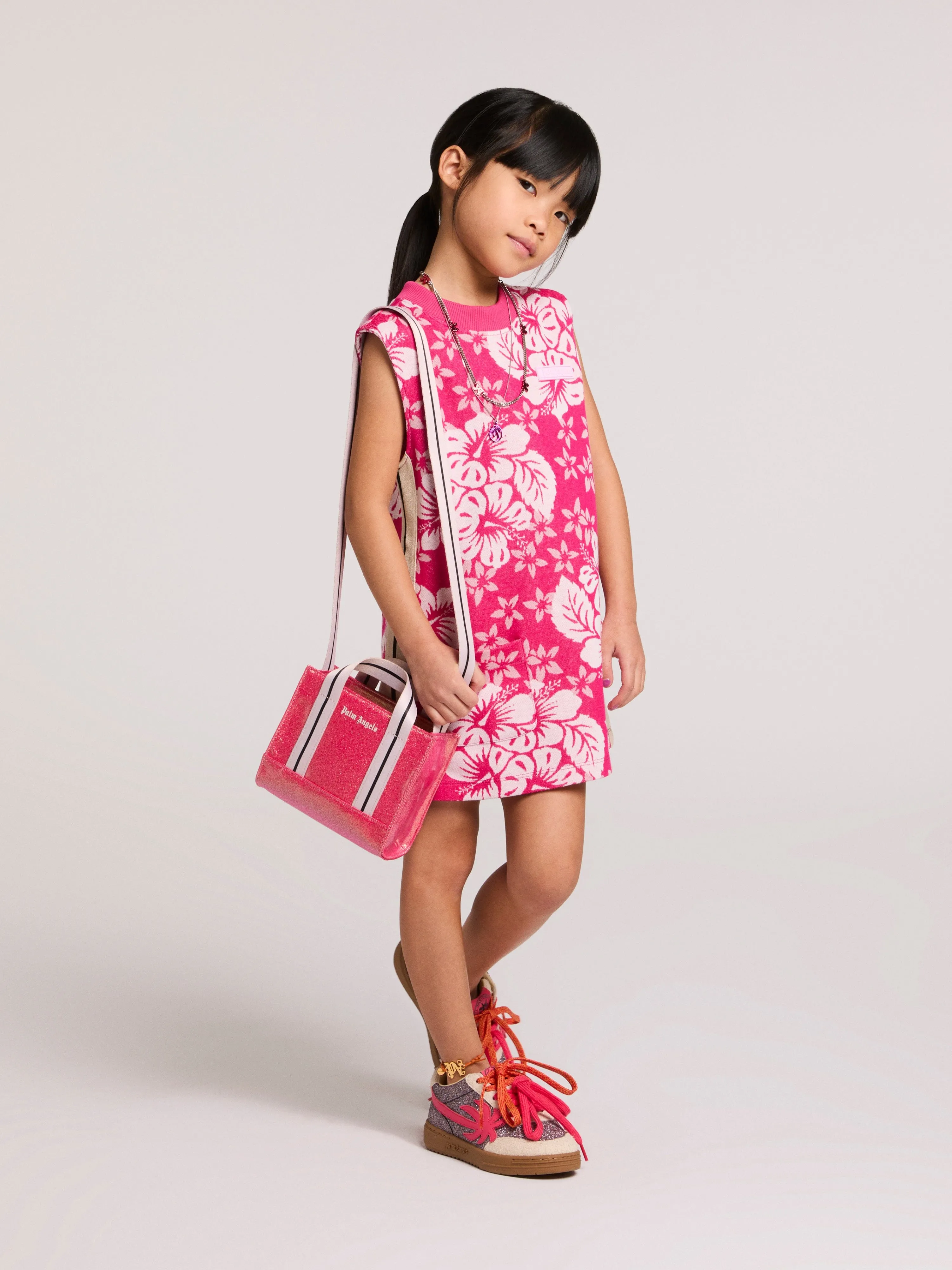 Girls Glitter Mini Tote Bag in Orange (16cm)