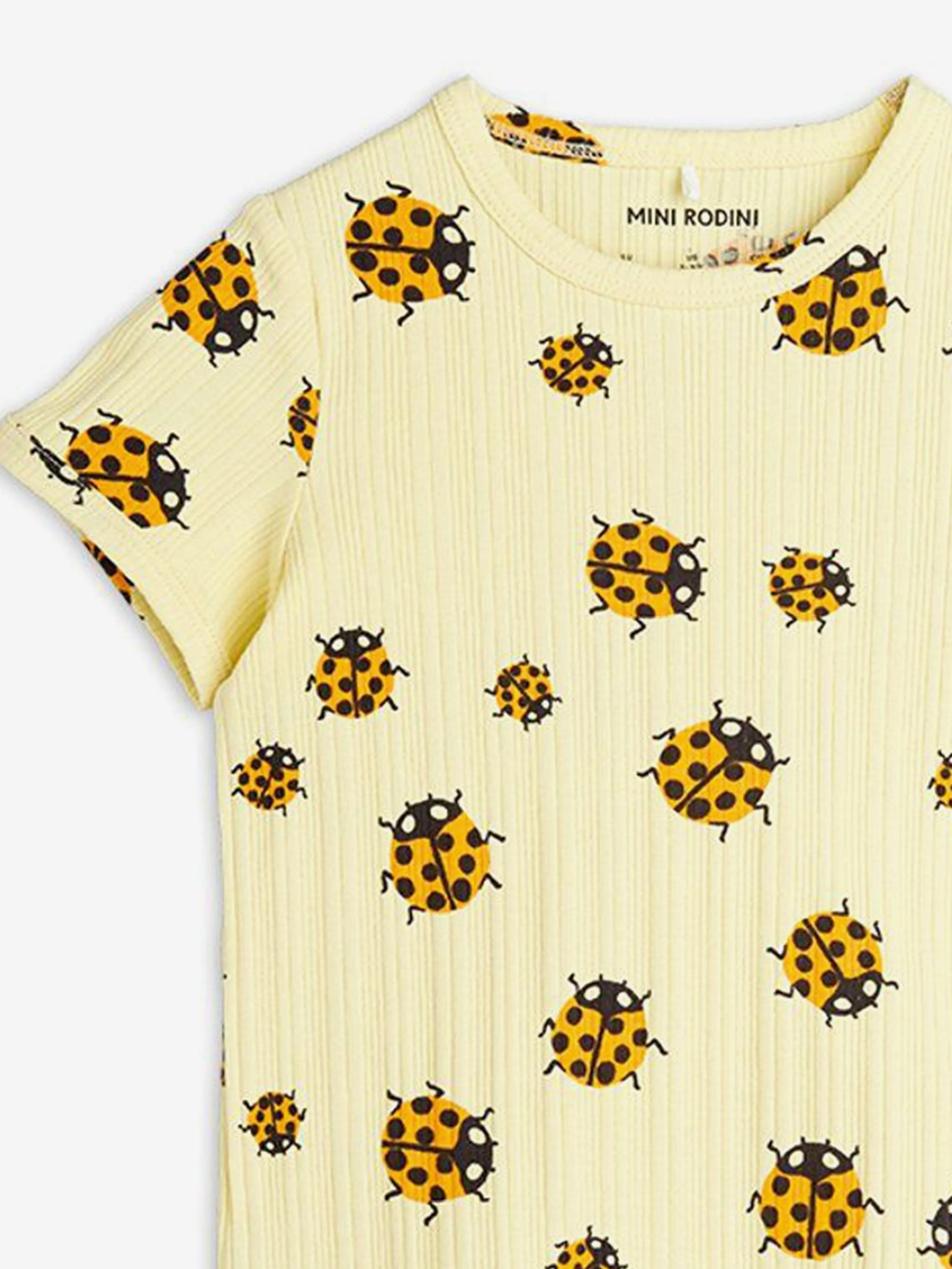 Girls Ladybugs AOP T-Shirt in Yellow