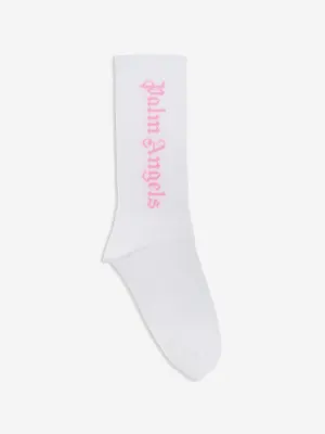 Girls Logo High Socks in White