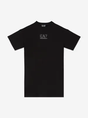 Girls Logo Jersey Dress in Black