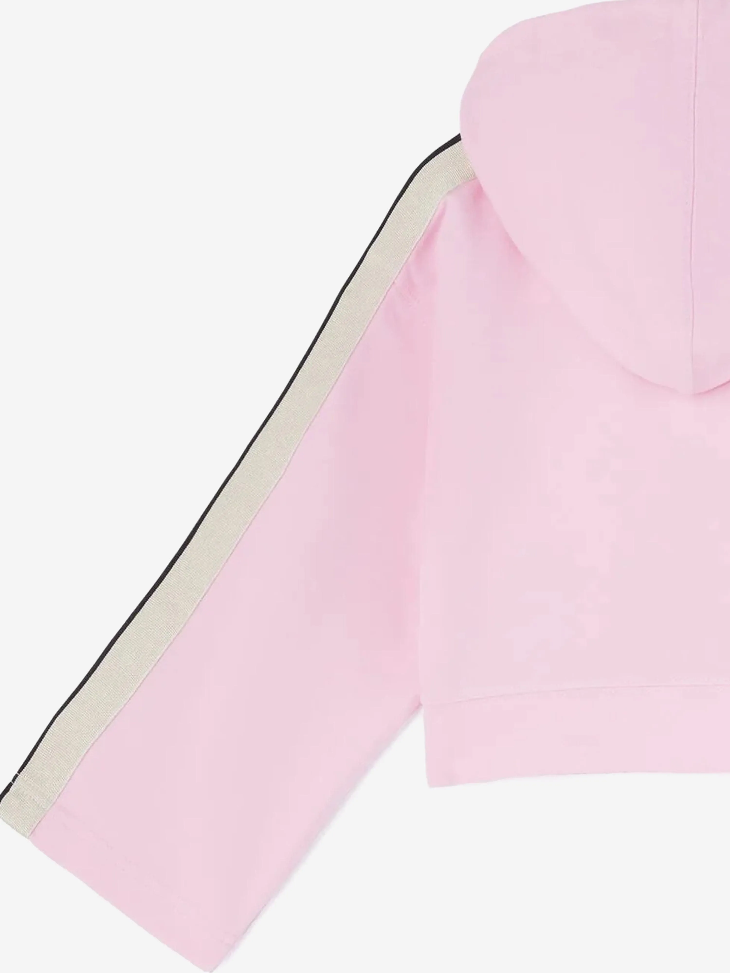 Girls New Track Cropped Hoodie in Pink