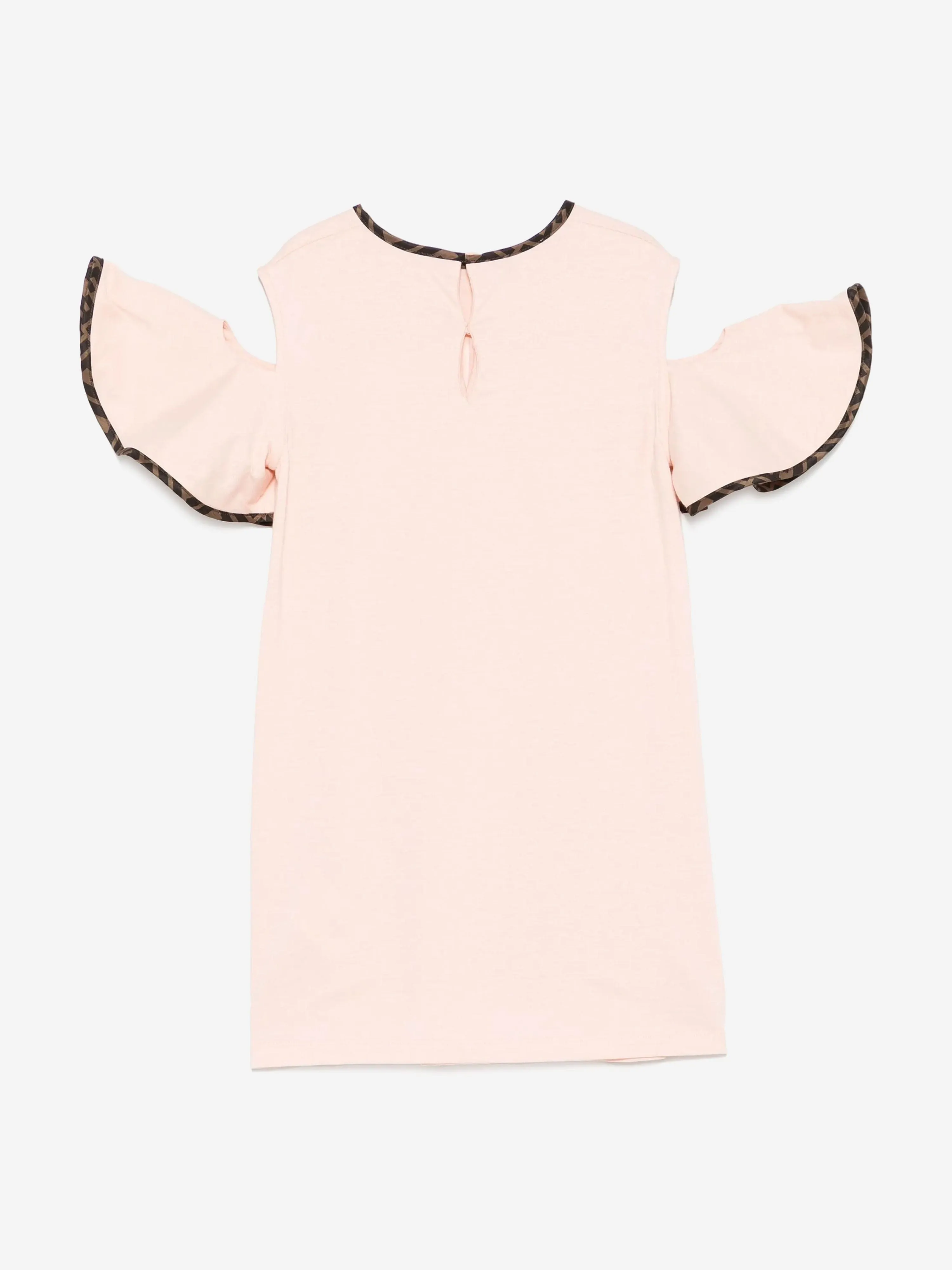 Girls Off The Shoulder Jersey Dress in Pink