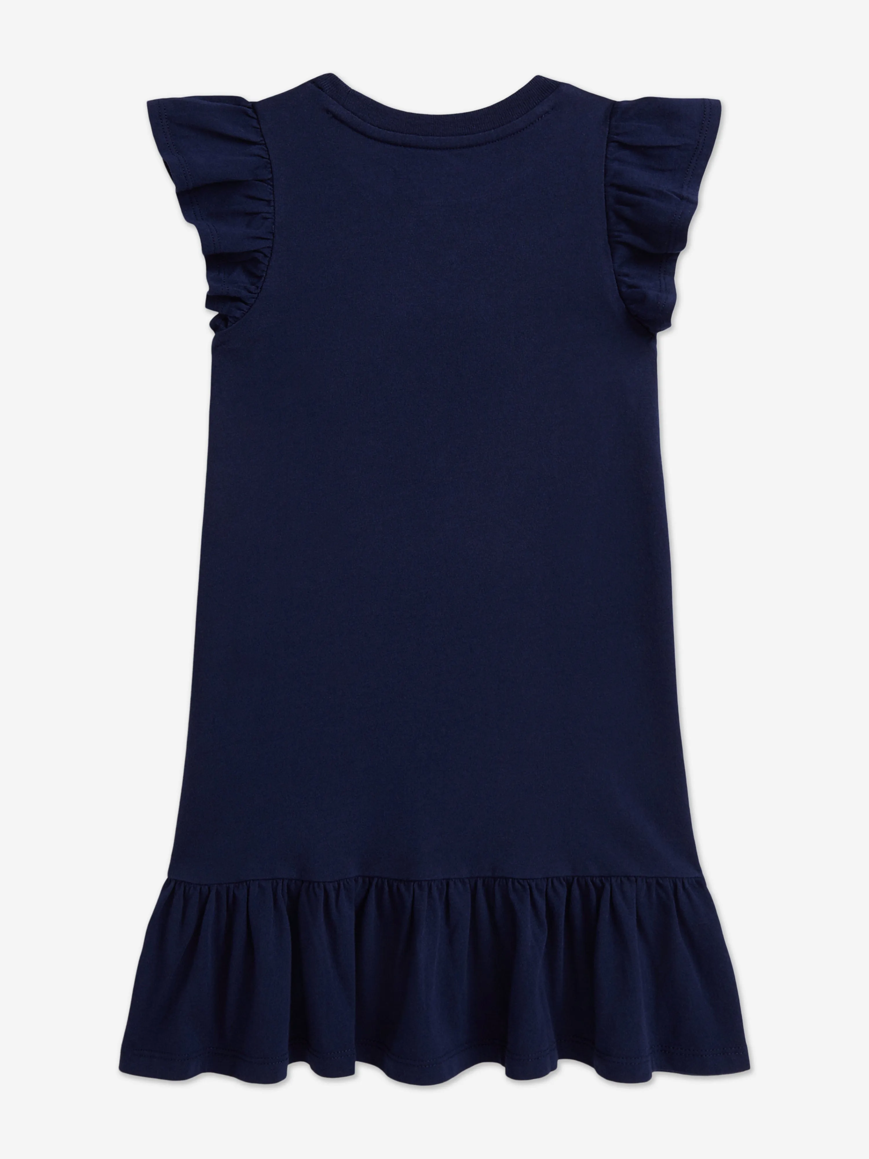 Girls Sparkler Polo Bear Jersey Dress in Navy