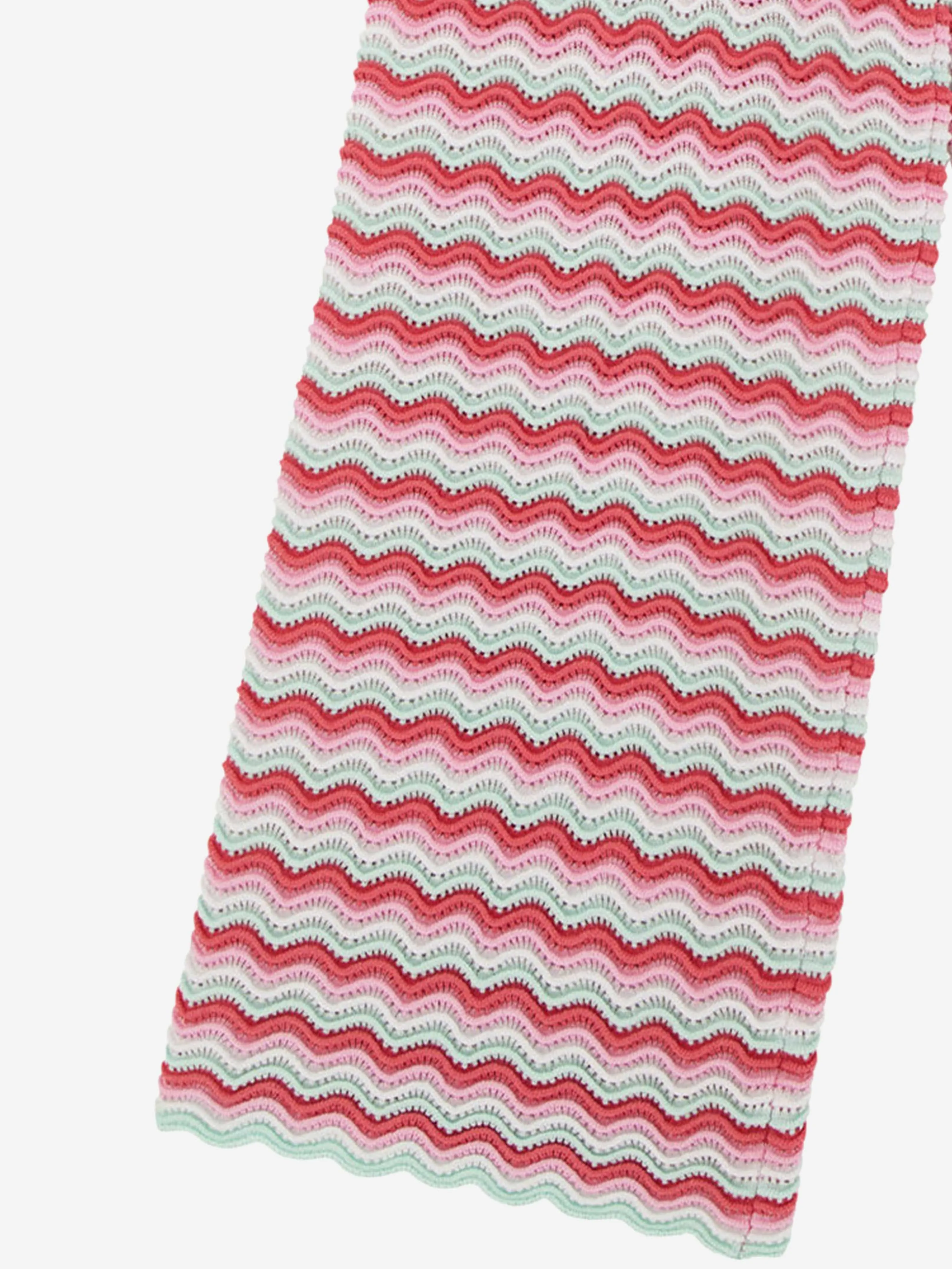 Girls Wavy Sweater Pants in Pink