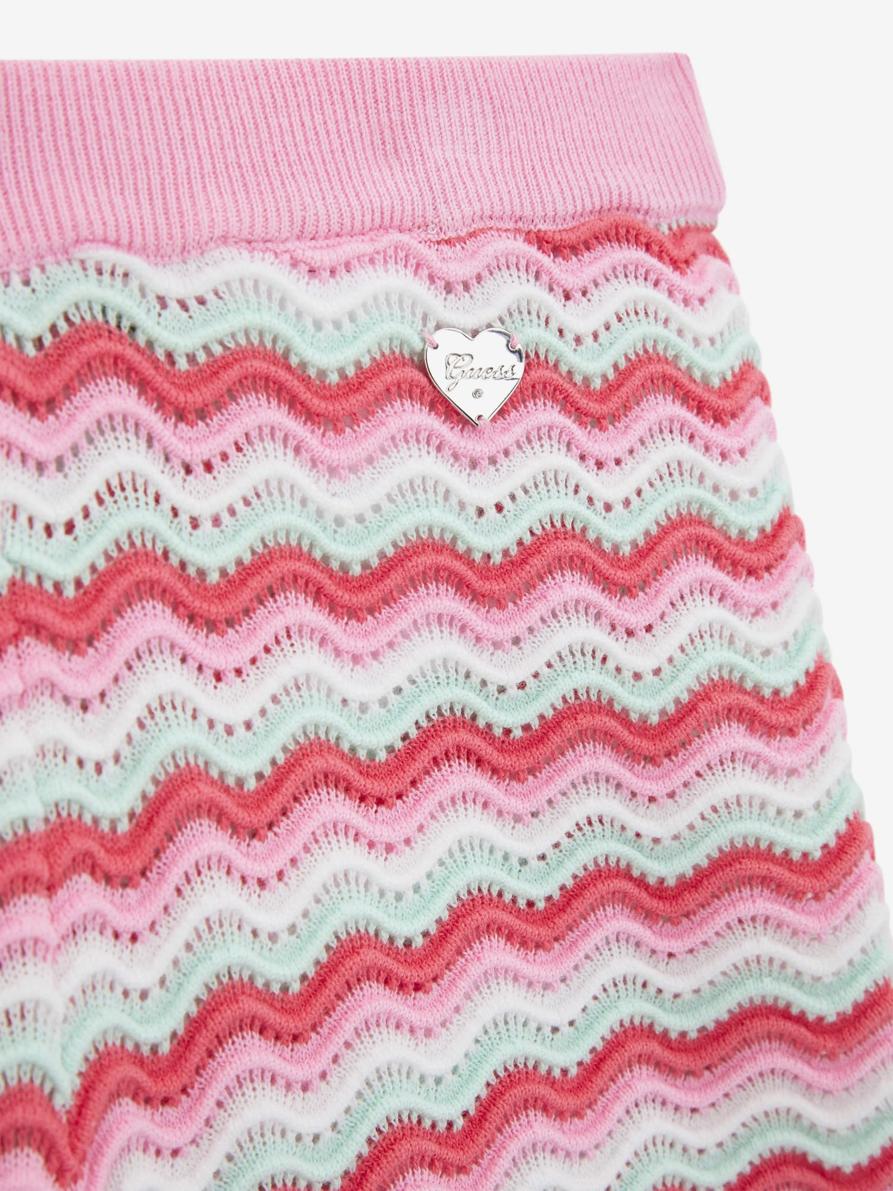 Girls Wavy Sweater Pants in Pink