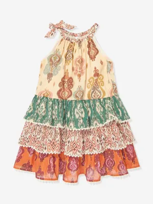 Girls Wylie Halter Tiered Dress in Multicolour