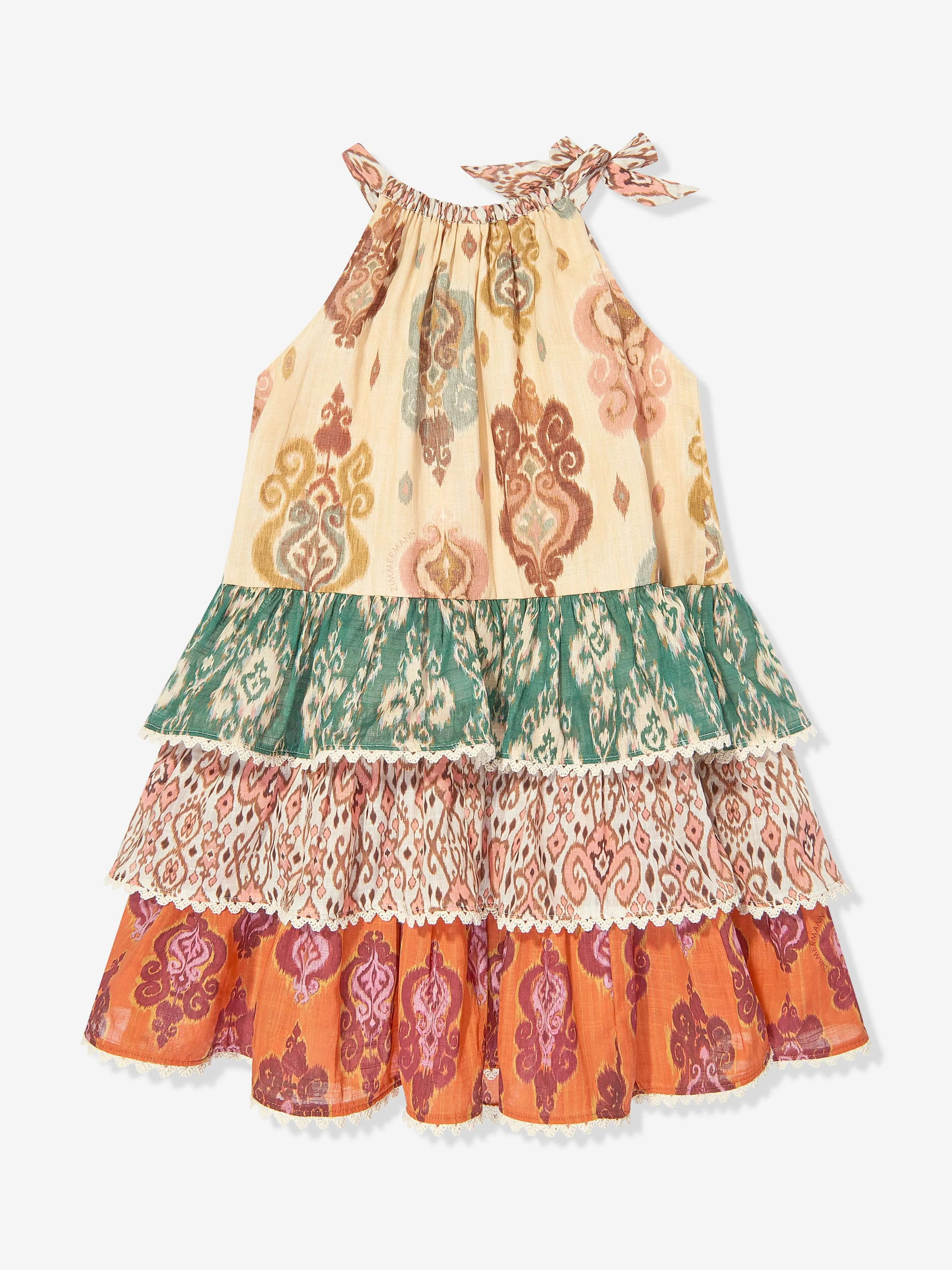 Girls Wylie Halter Tiered Dress in Multicolour