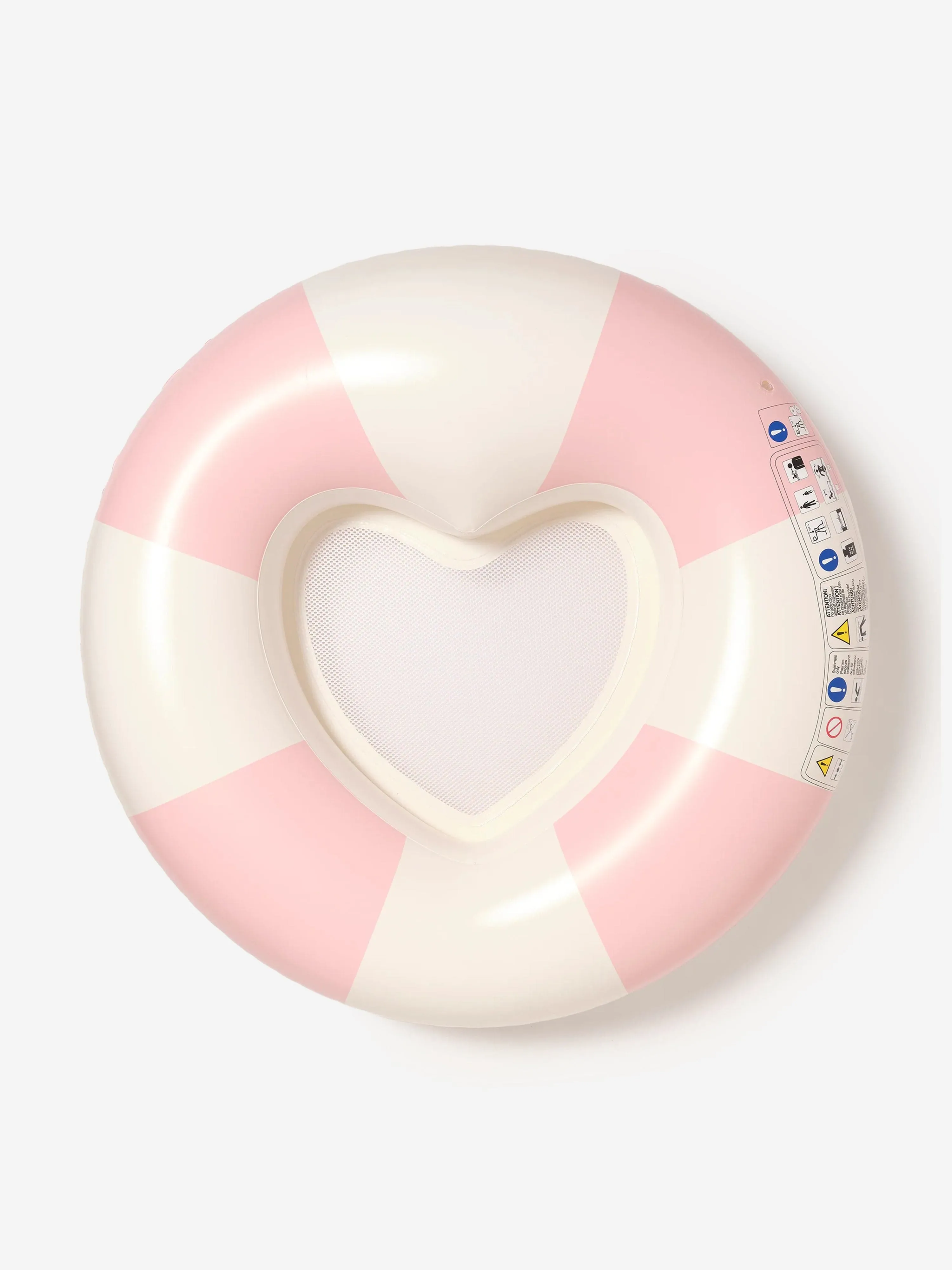 Girs Striped Luxe Tube Pool Ring Stole My Heart in Pink (130cm)