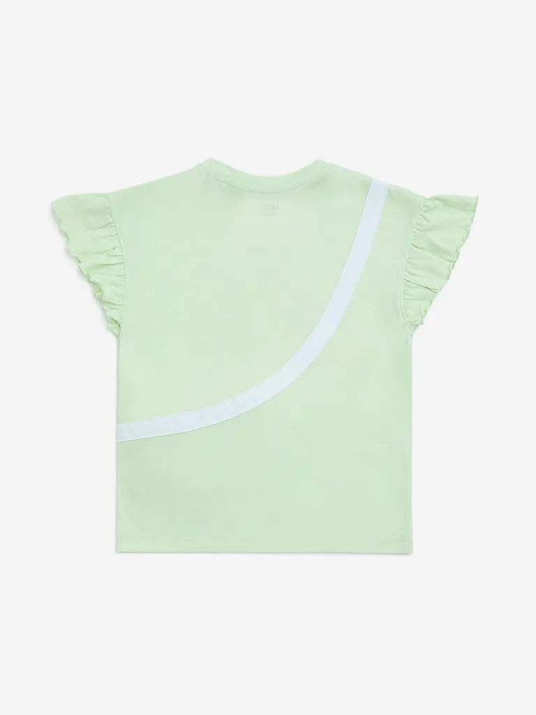 HOP Kids Lime Pouch-Detailed Cotton Top