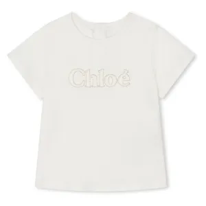 Ivory Logo Print Cotton T-Shirt