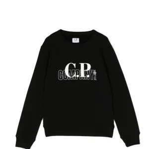 Kids CP Company Black Logo Sweatshirt