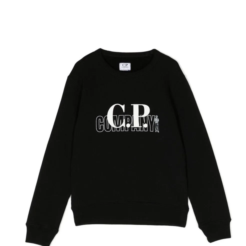 Kids CP Company Black Logo Sweatshirt