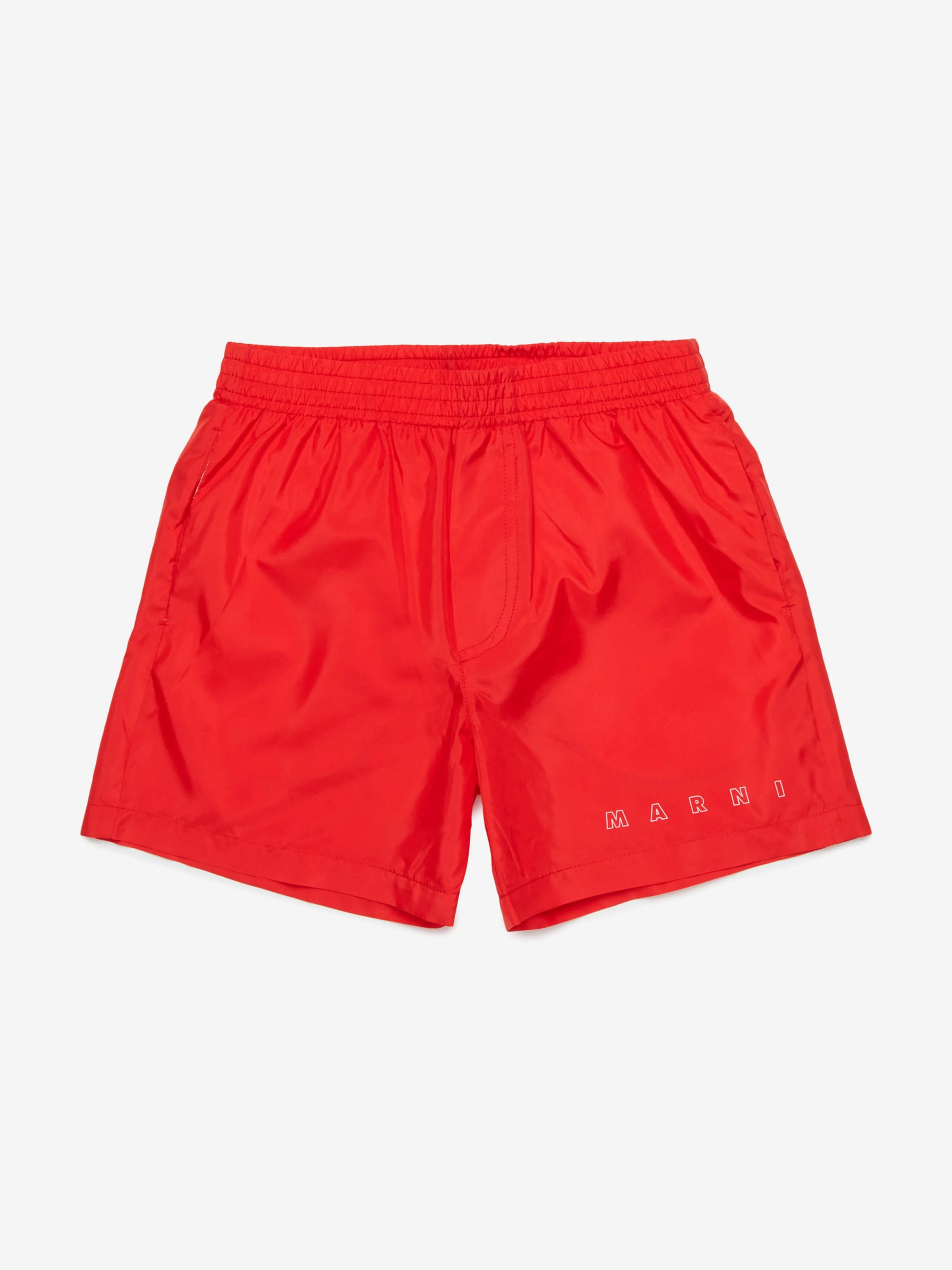 Kids Logo Swim Shorts in Red