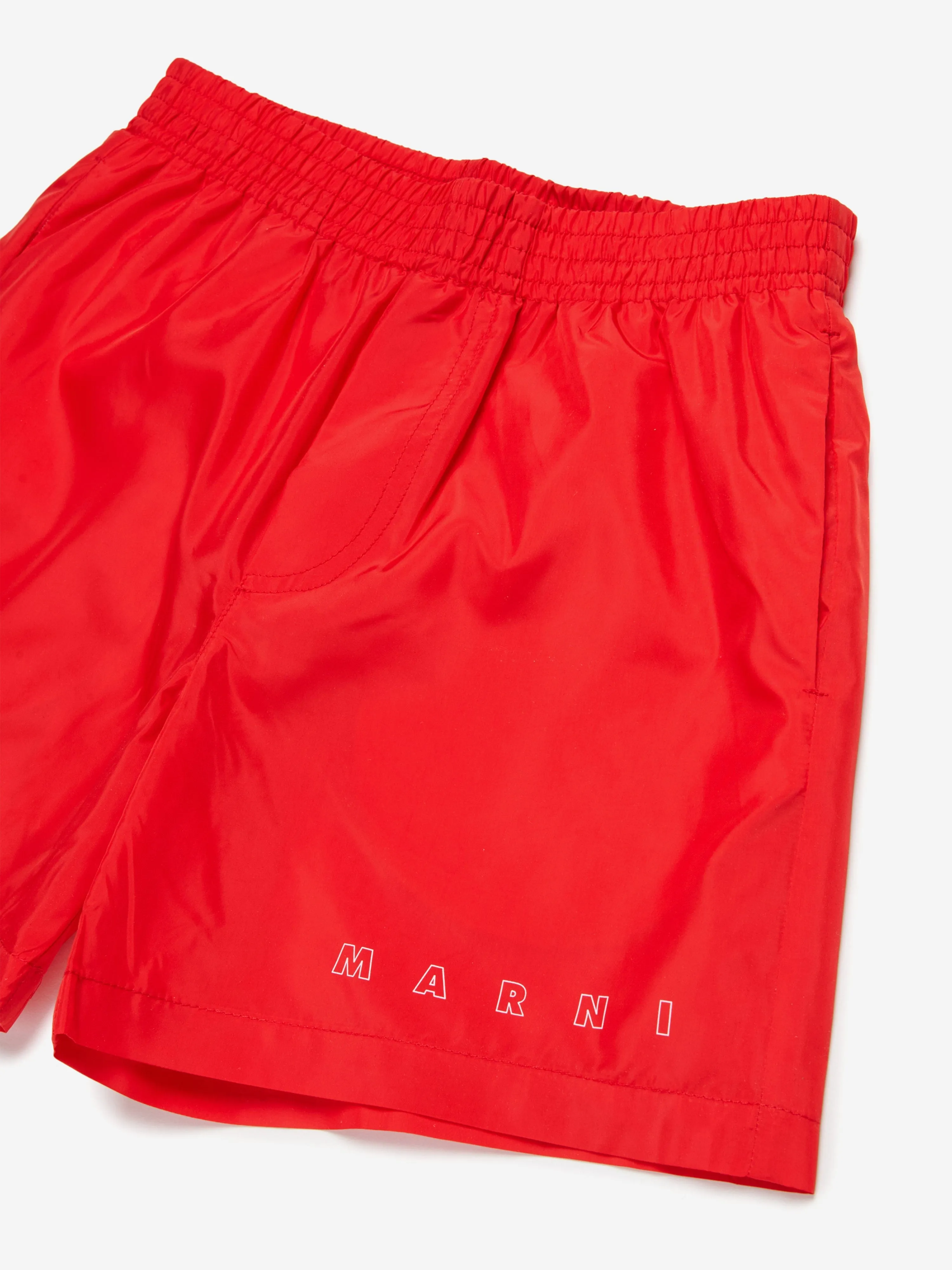 Kids Logo Swim Shorts in Red