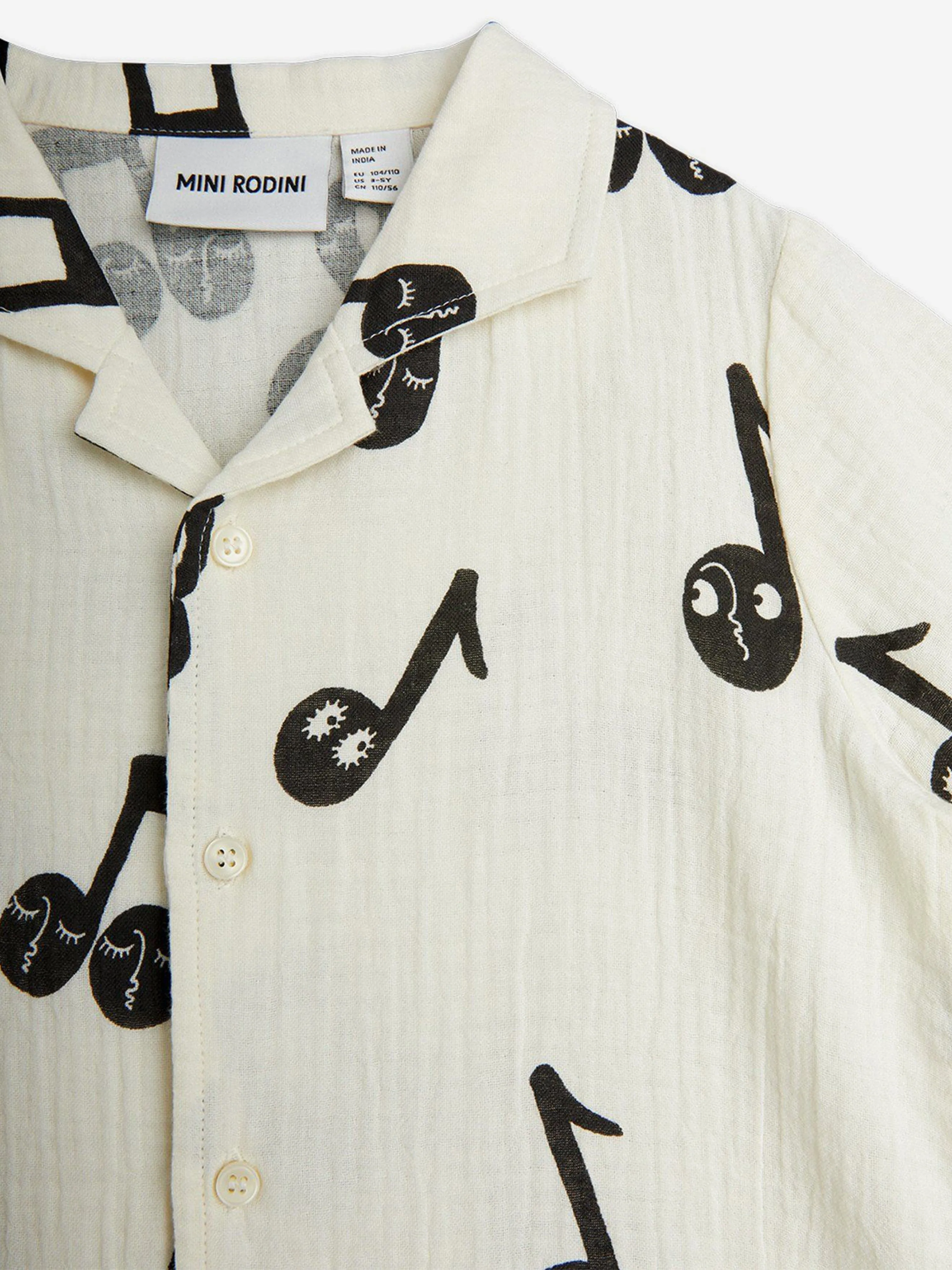 Kids Note AOP Muslin Short in White