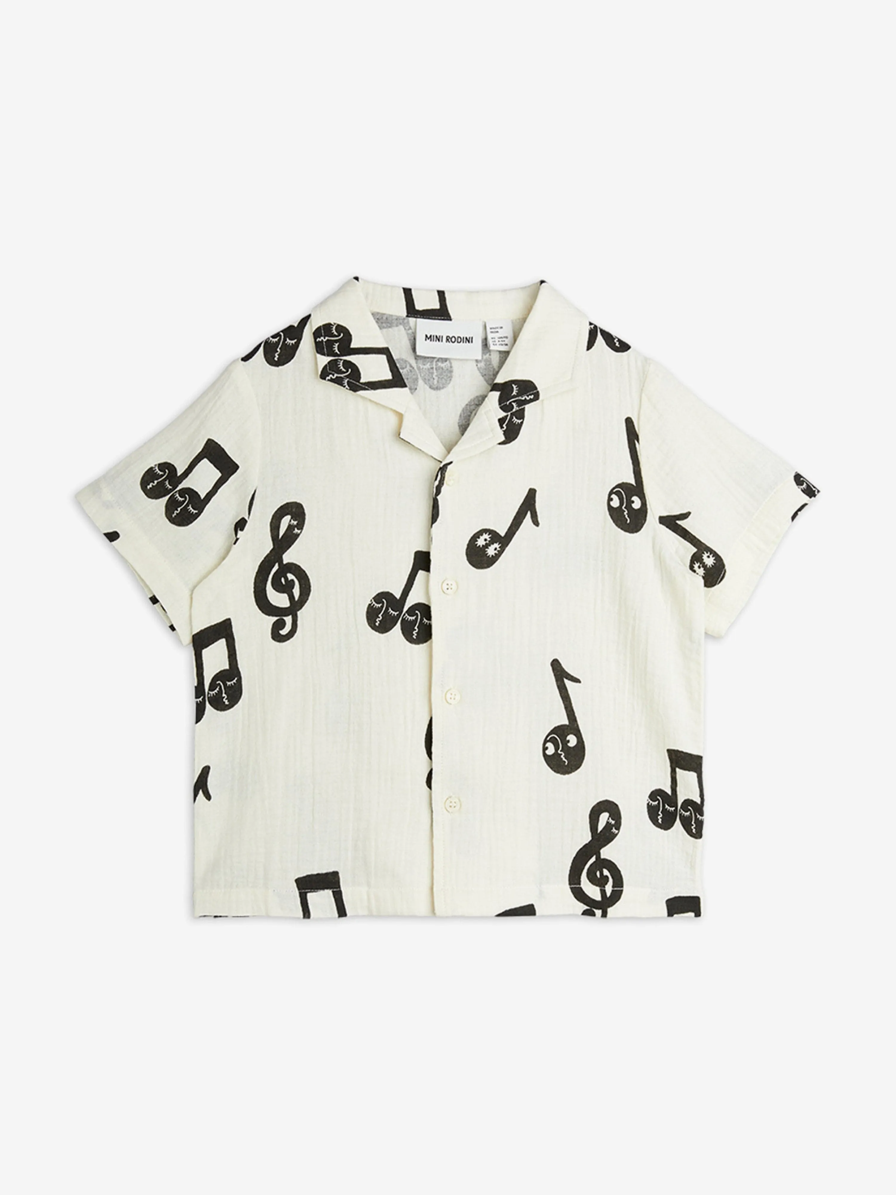Kids Note AOP Muslin Short in White