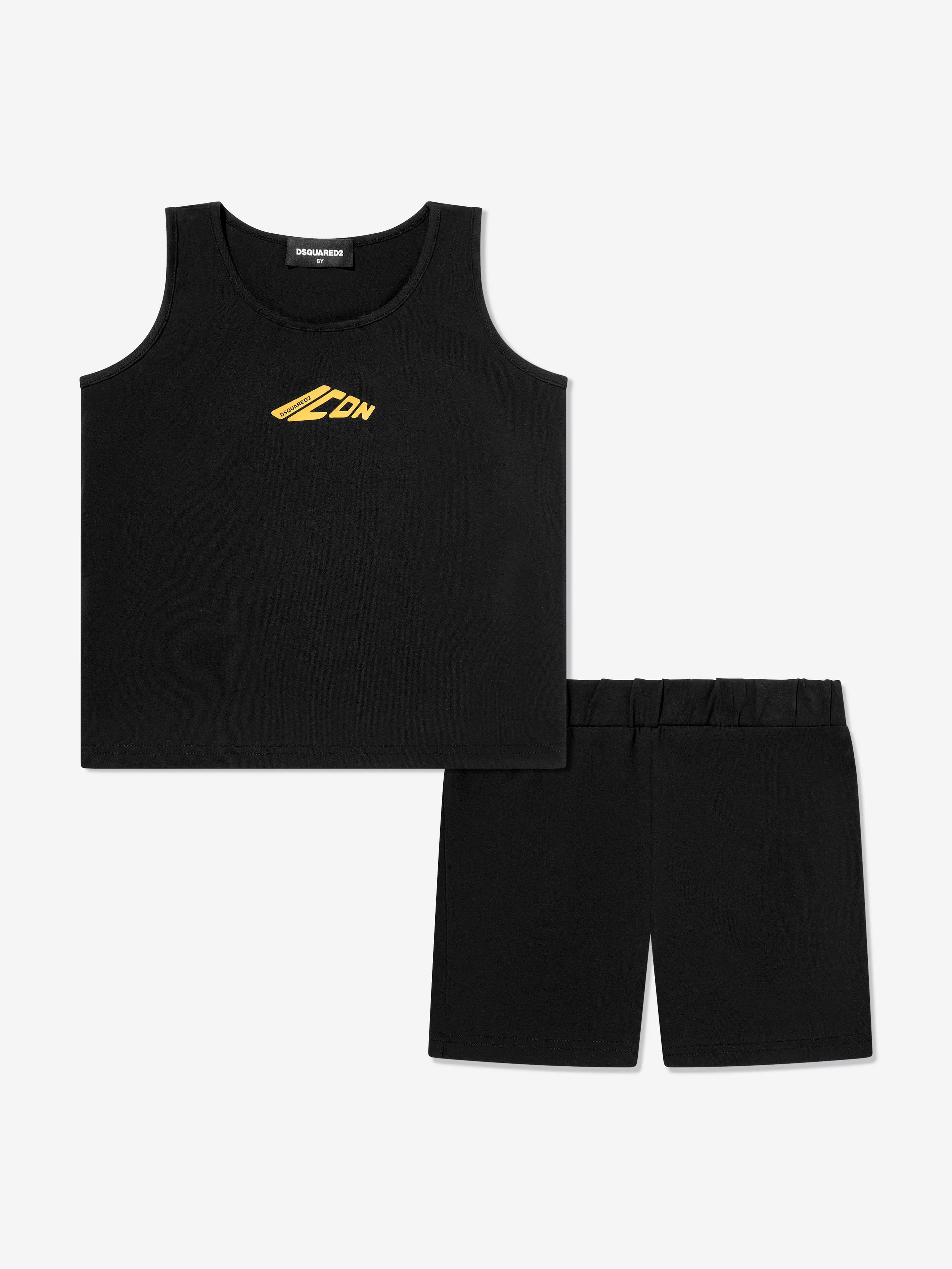 Kids Short Pyjama Set in Black