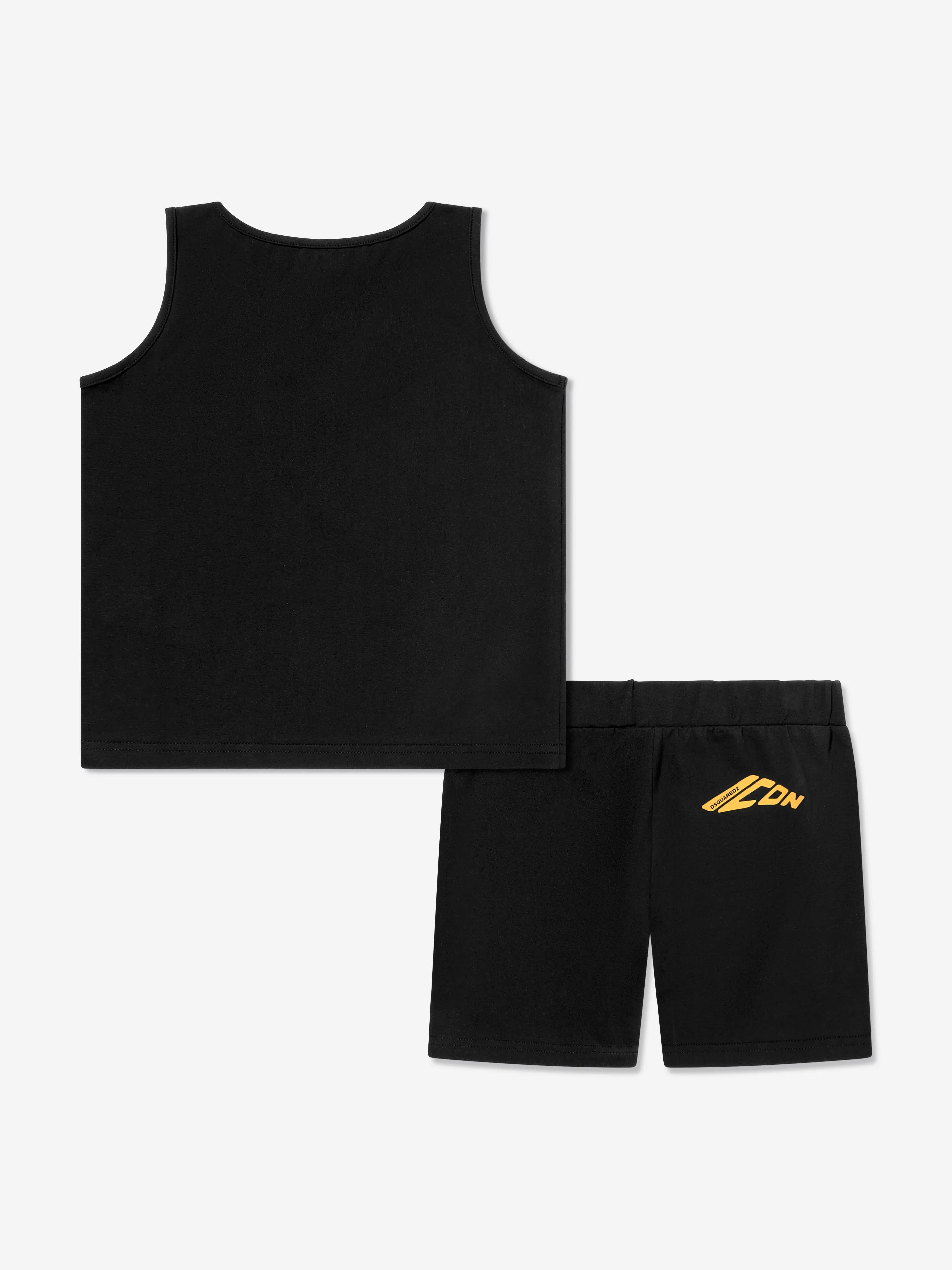Kids Short Pyjama Set in Black