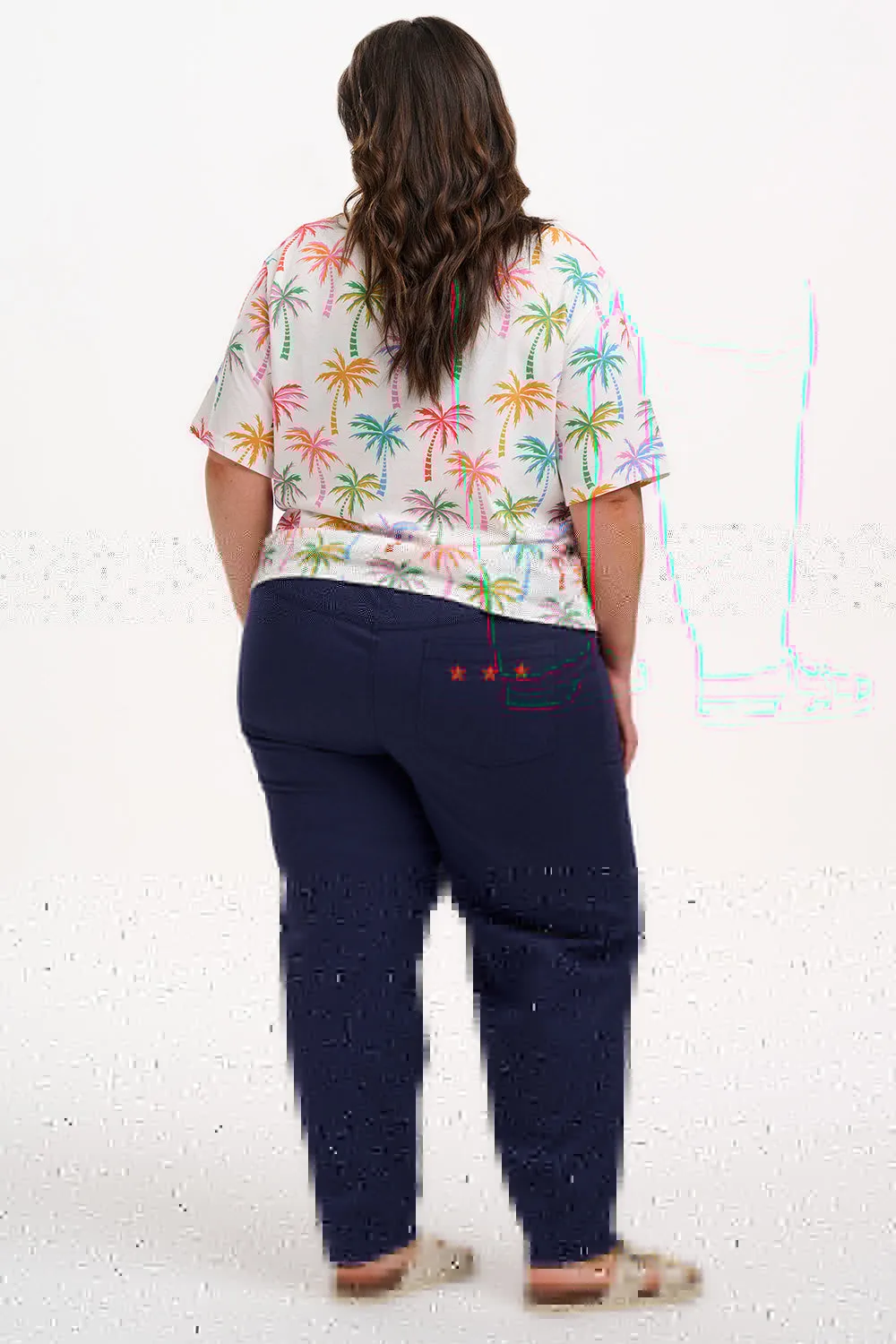Kinsley Relaxed T-shirt - Multi. Rainbow Palms