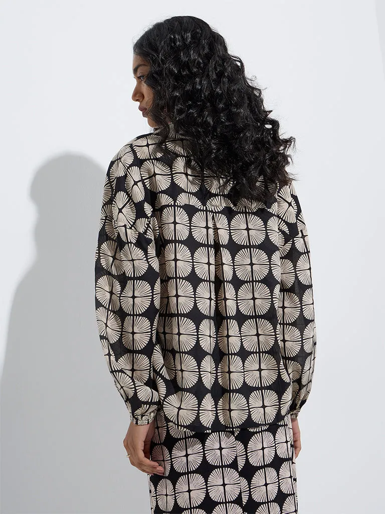LOV Beige Printed Shirt
