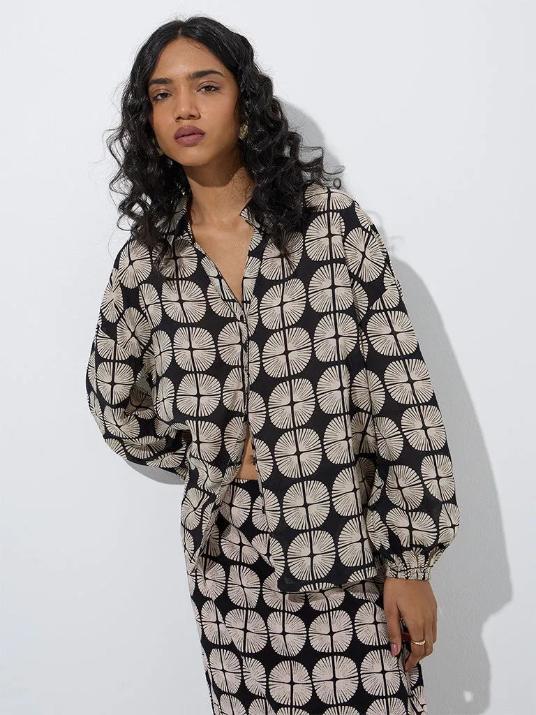 LOV Beige Printed Shirt