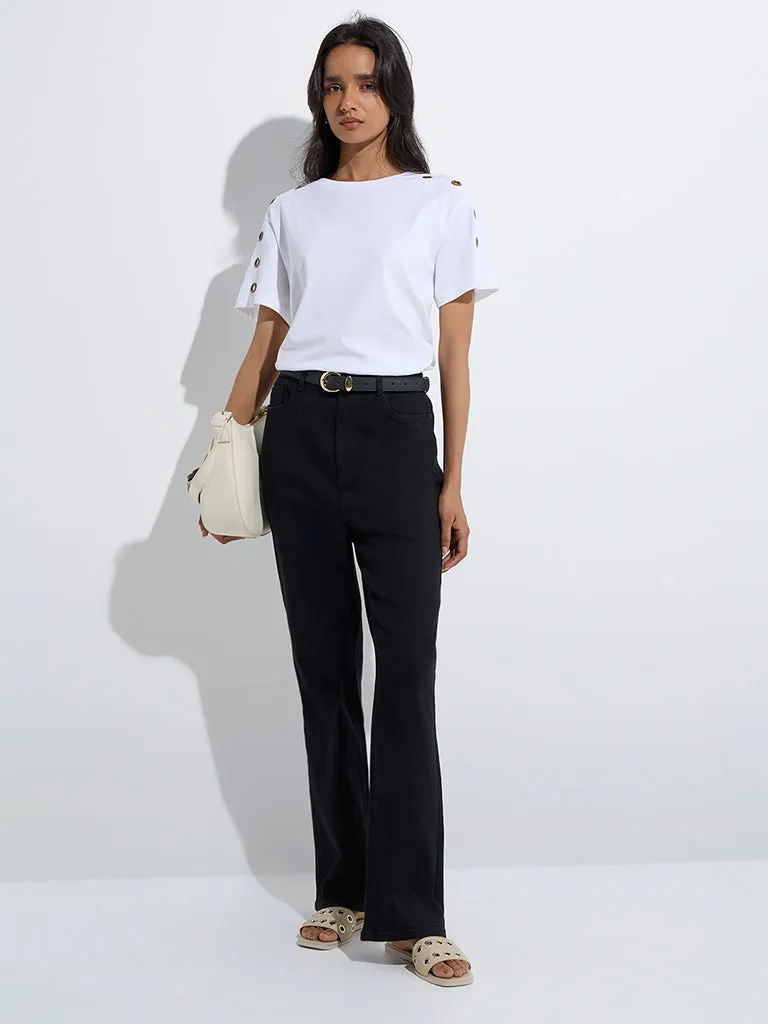 LOV White Cotton T-Shirt