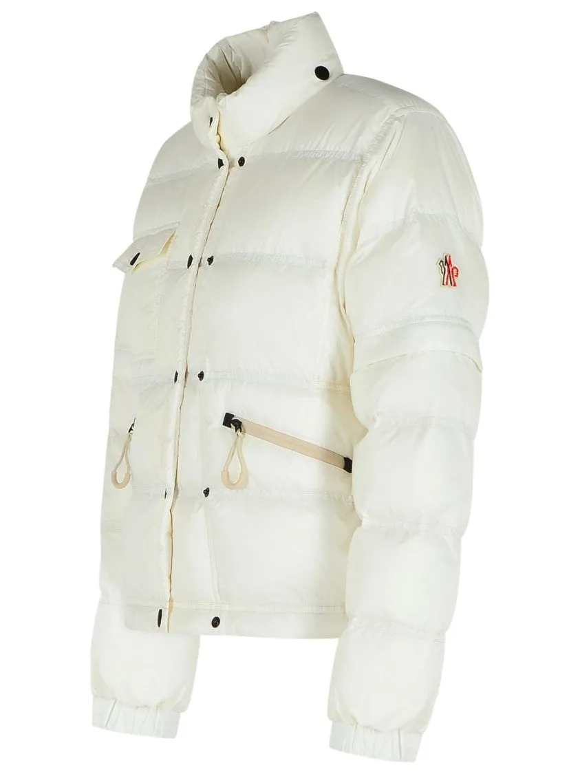 'Mauduit' White Polyester Bomber Jacket