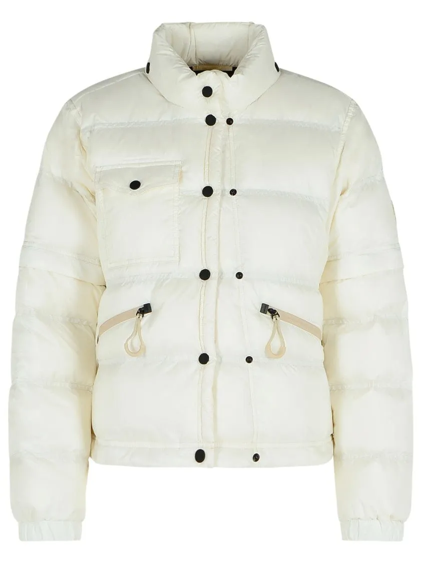 'Mauduit' White Polyester Bomber Jacket
