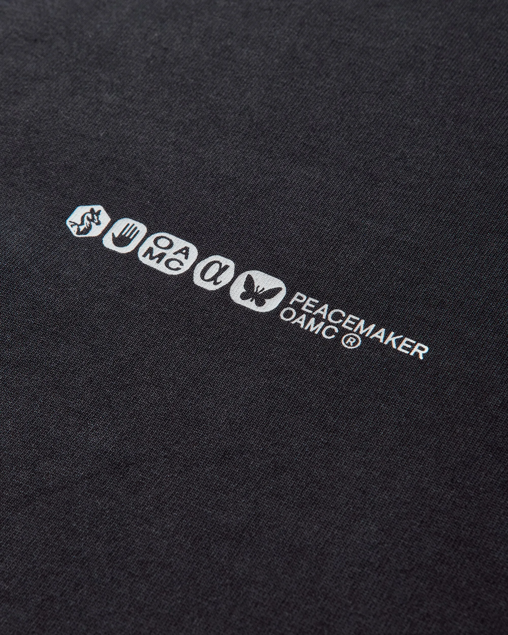 Men's Painted Double Layer Boxy T-Shirt Black