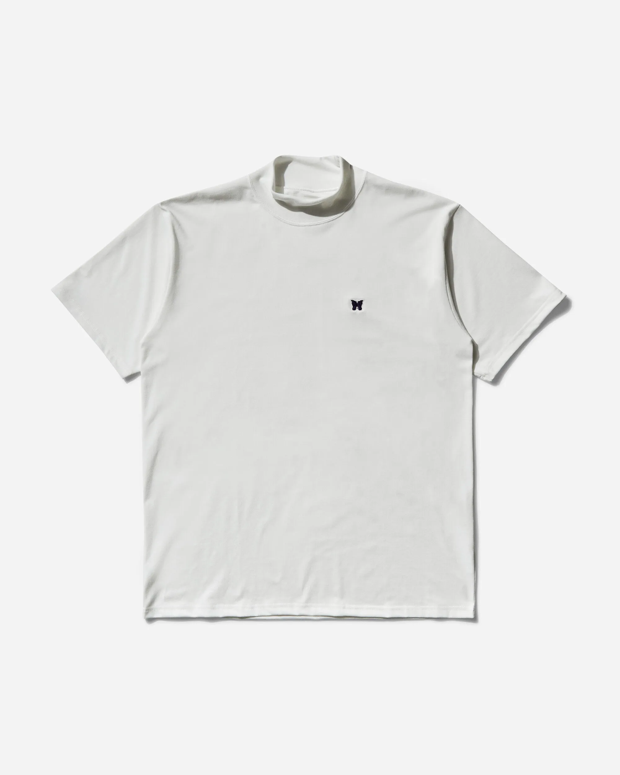 Men's Poly Jersey Mock Neck T-Shirt White