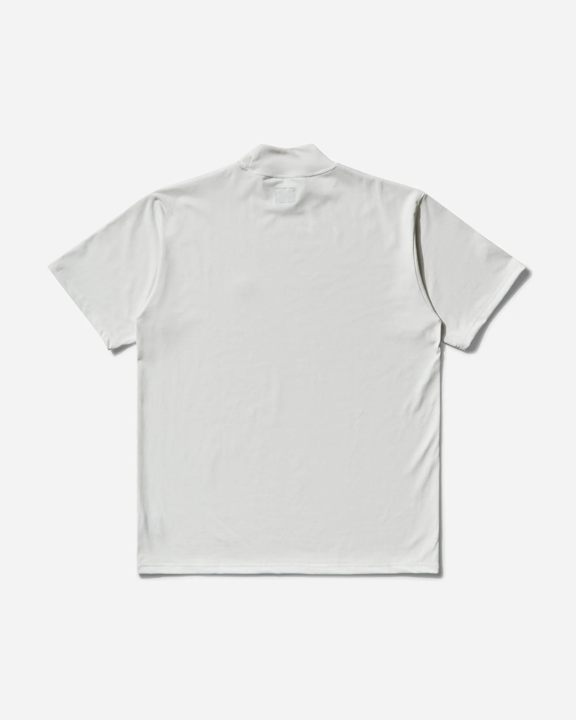 Men's Poly Jersey Mock Neck T-Shirt White