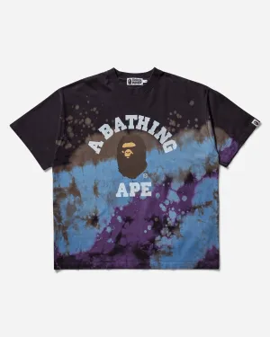 Men's Tie-Dye College T-Shirt Black