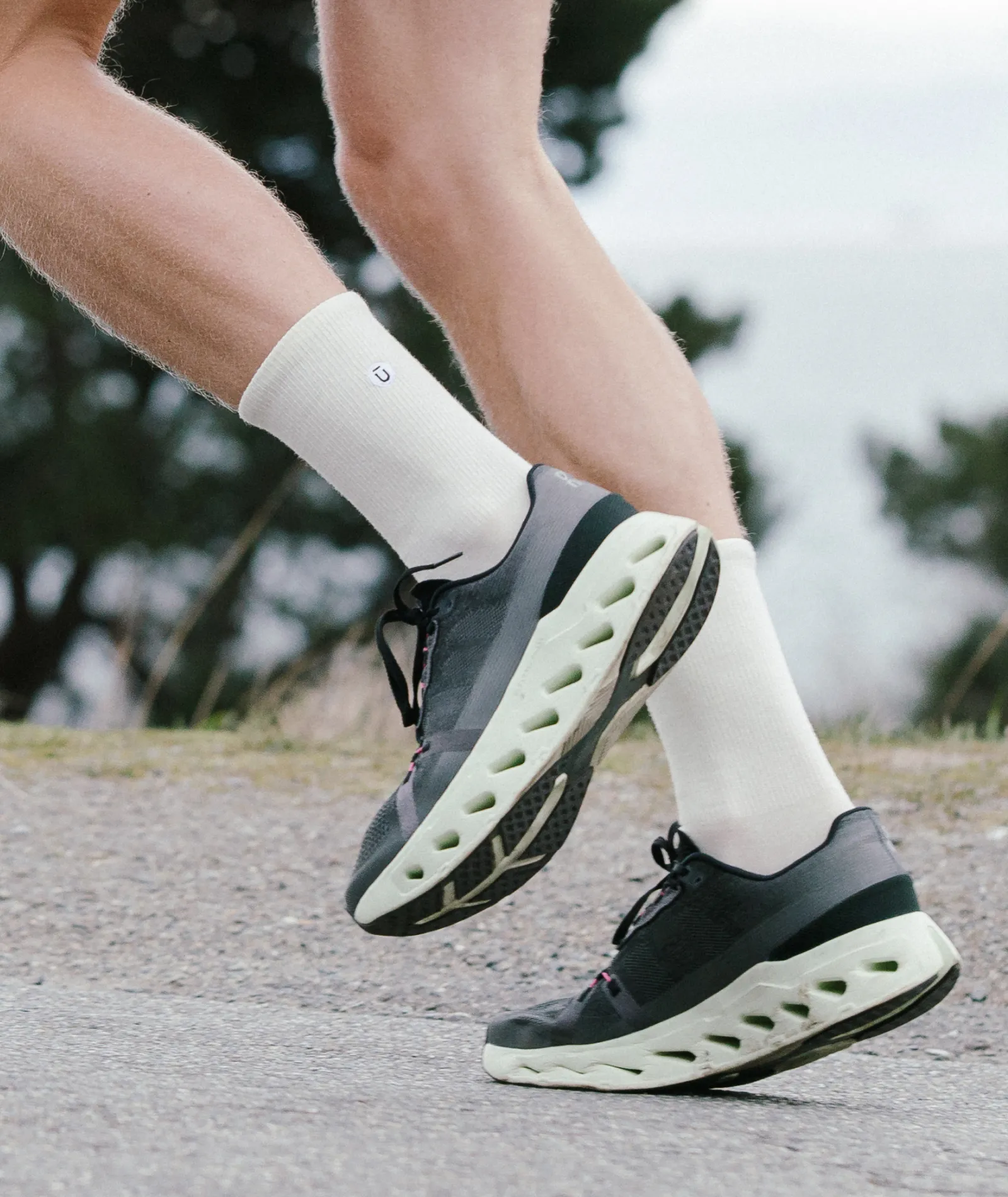 Merino Lite Crew Socks Off White