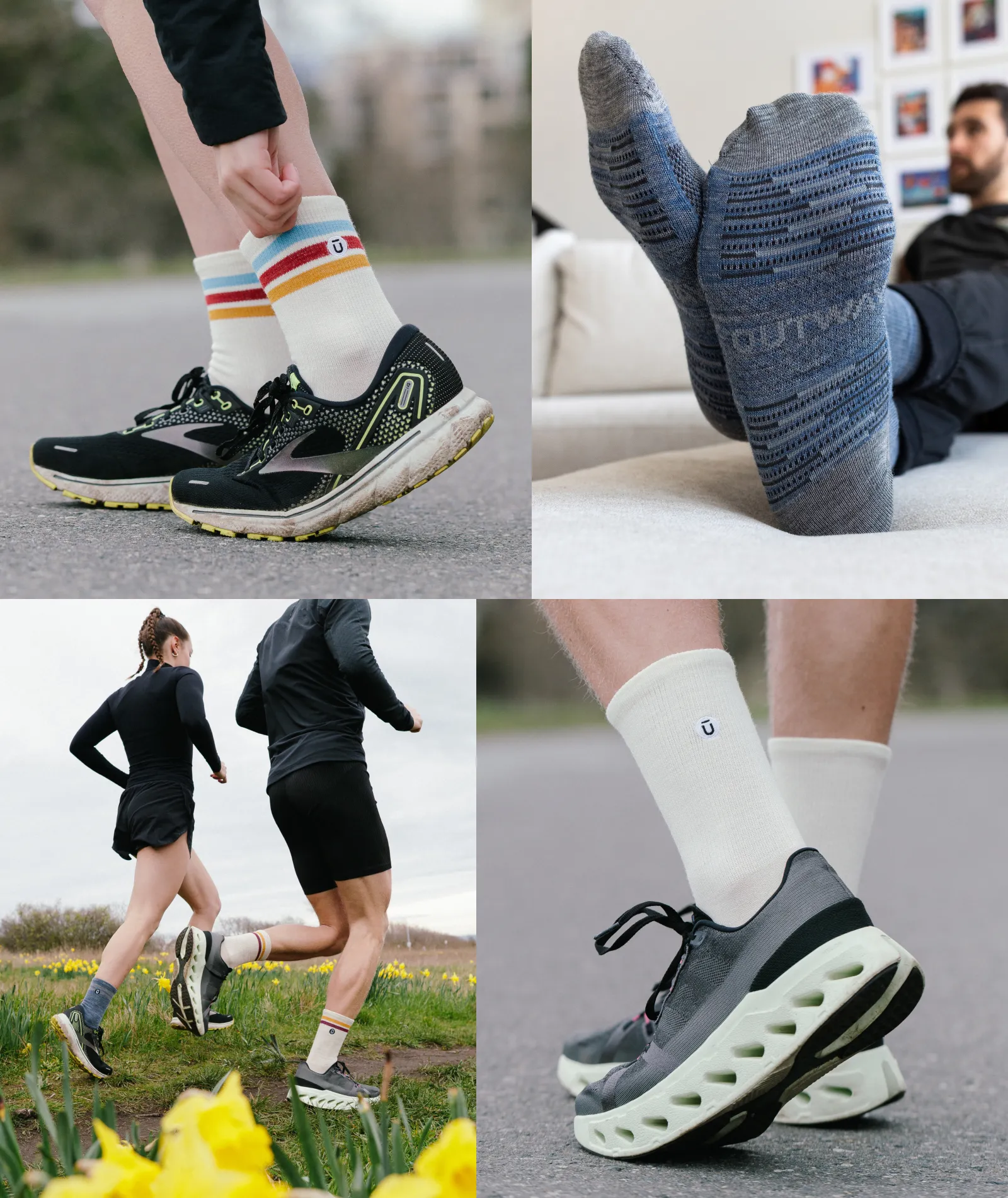 Merino Lite Crew Socks Off White