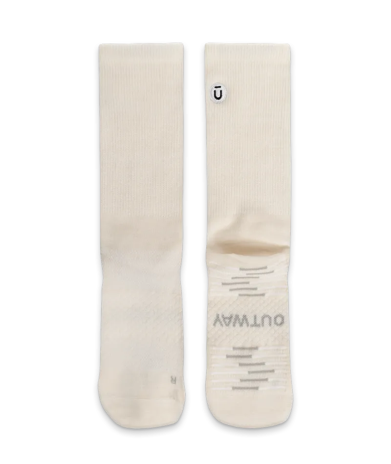 Merino Lite Crew Socks Off White