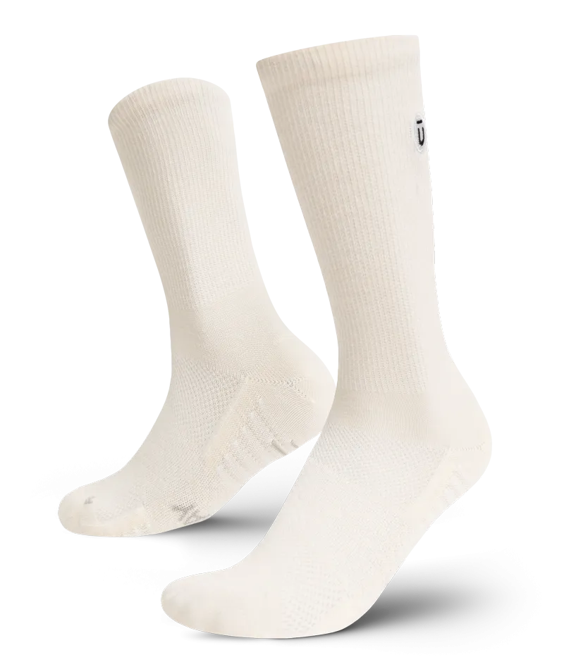 Merino Lite Crew Socks Off White