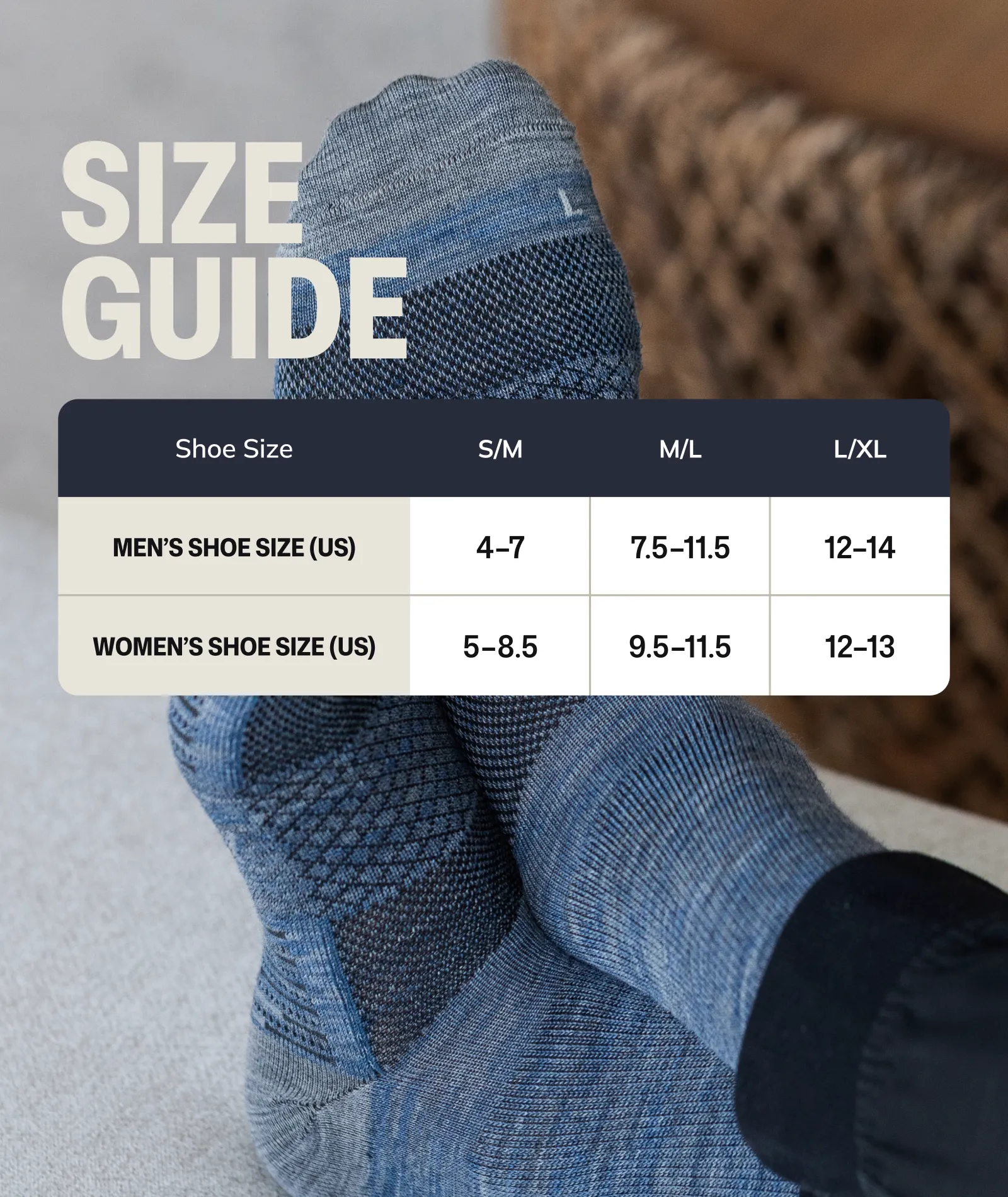 Merino Lite Crew Socks Slate
