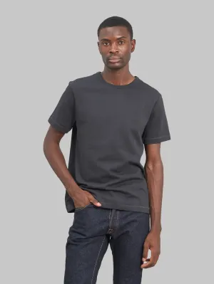 Merz b. Schwanen 215 2-Thread Heavyweight 7.2oz Crewneck Loopwheeled Classic Fit T-Shirt Charcoal