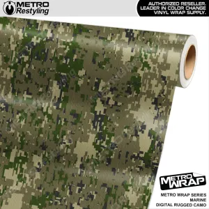 Metro Wrap Digital Rugged Marine Camouflage Vinyl Film