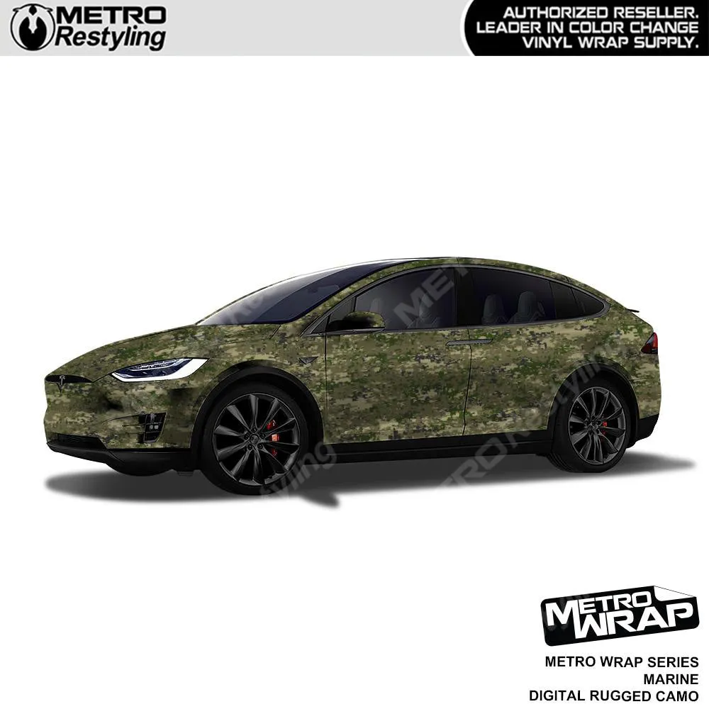 Metro Wrap Digital Rugged Marine Camouflage Vinyl Film
