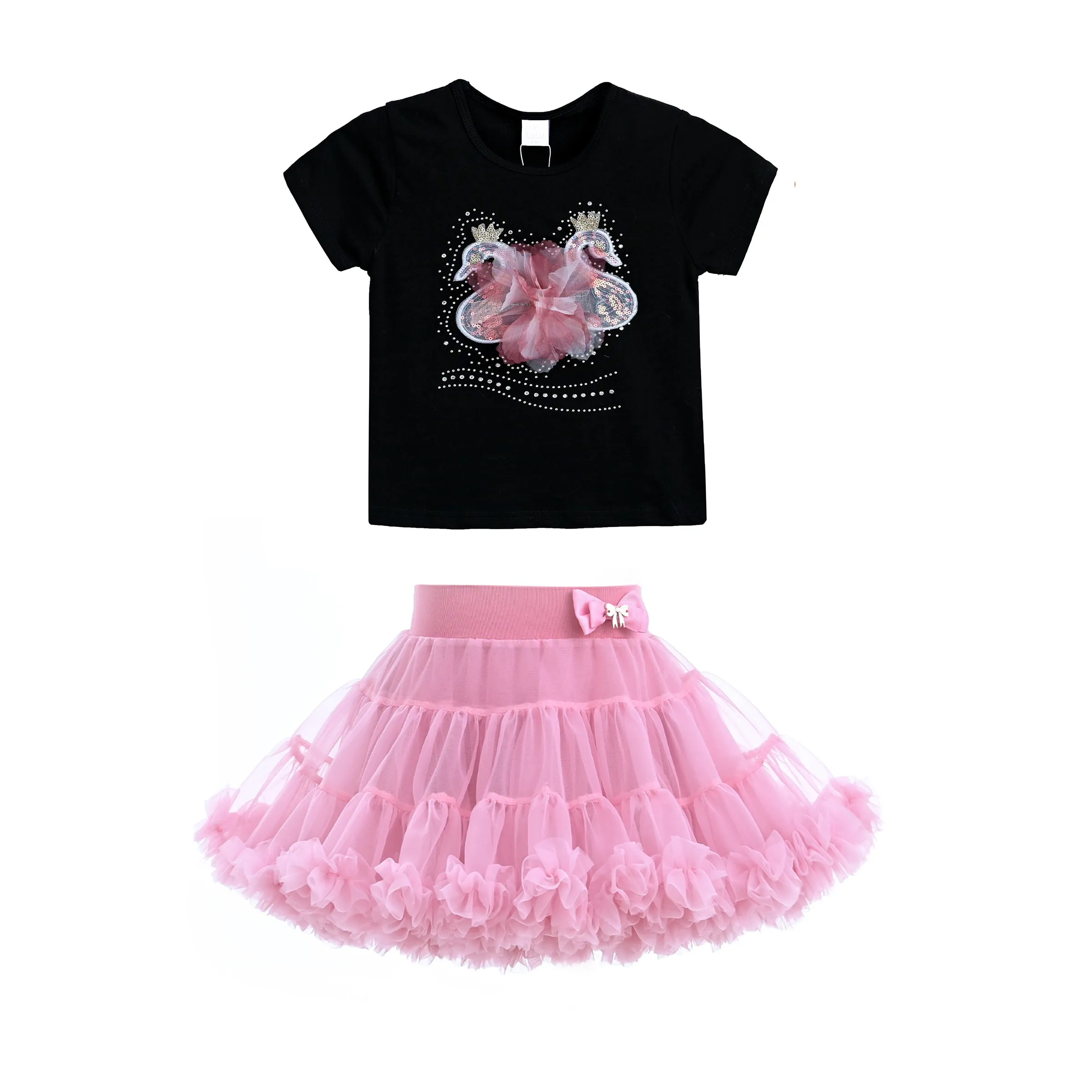 Multicolor Kirby Swan Skirt Outfit