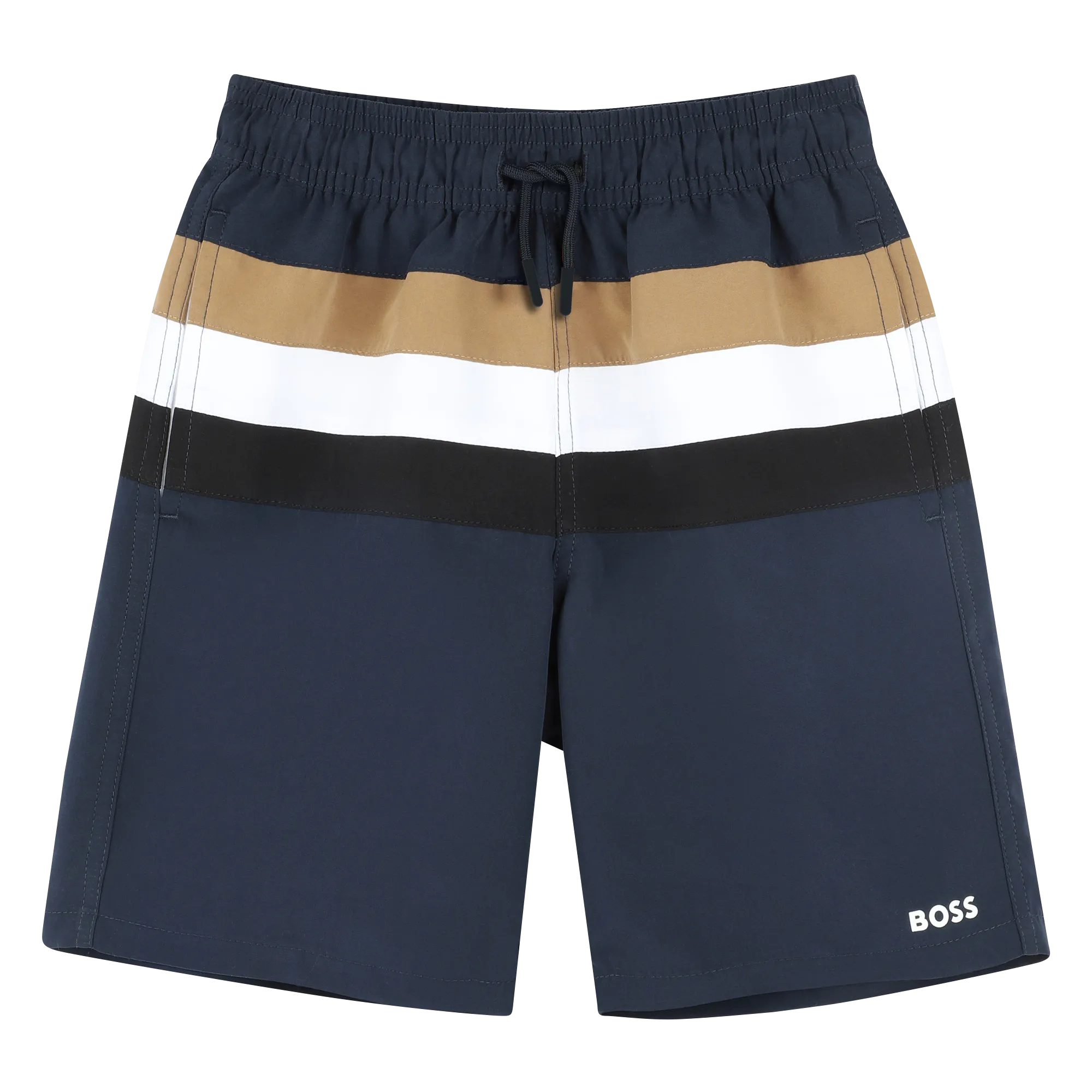 Navy Colorblock Swim Shorts